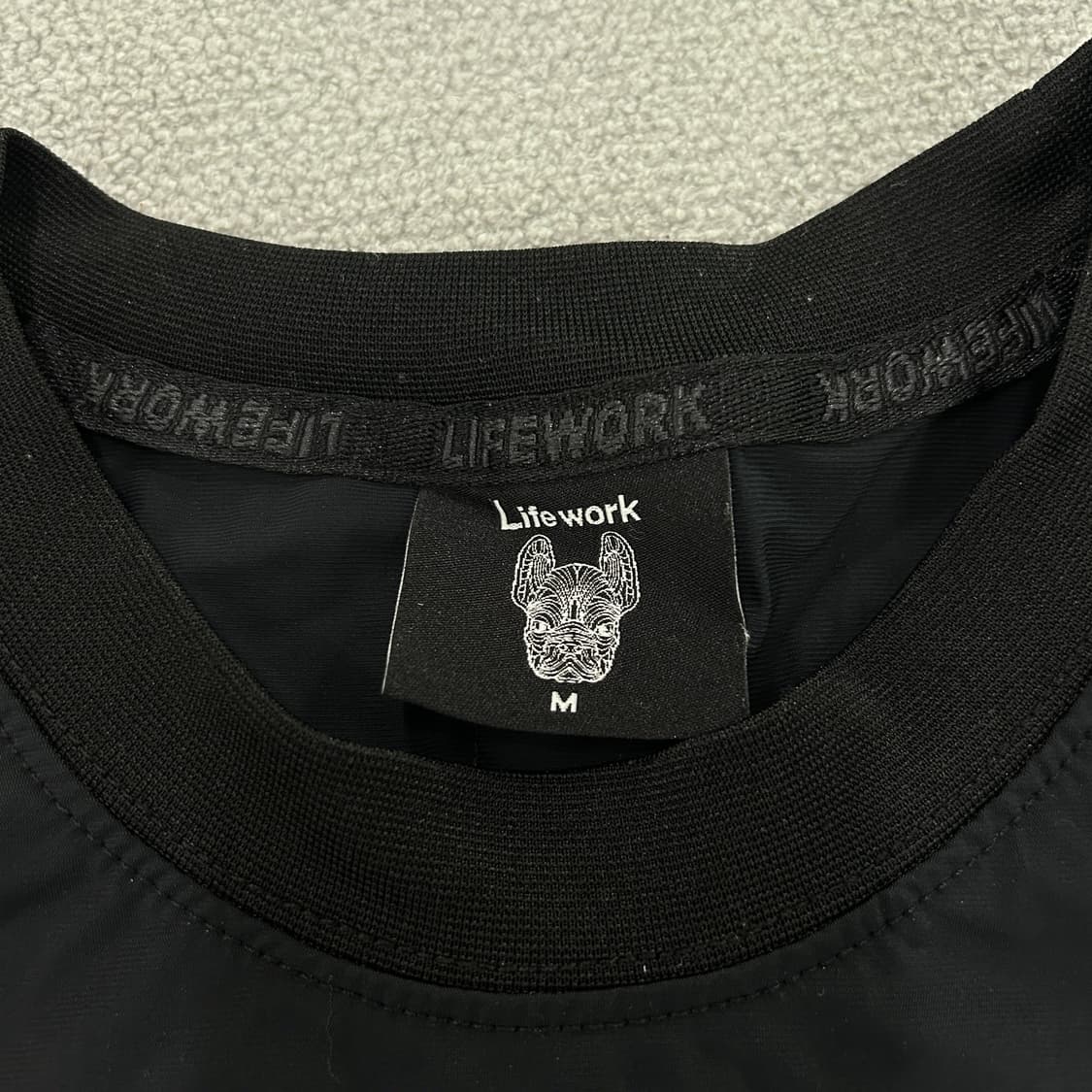 라이프워크 배색 반팔티셔츠 블랙 m 상품이미지2