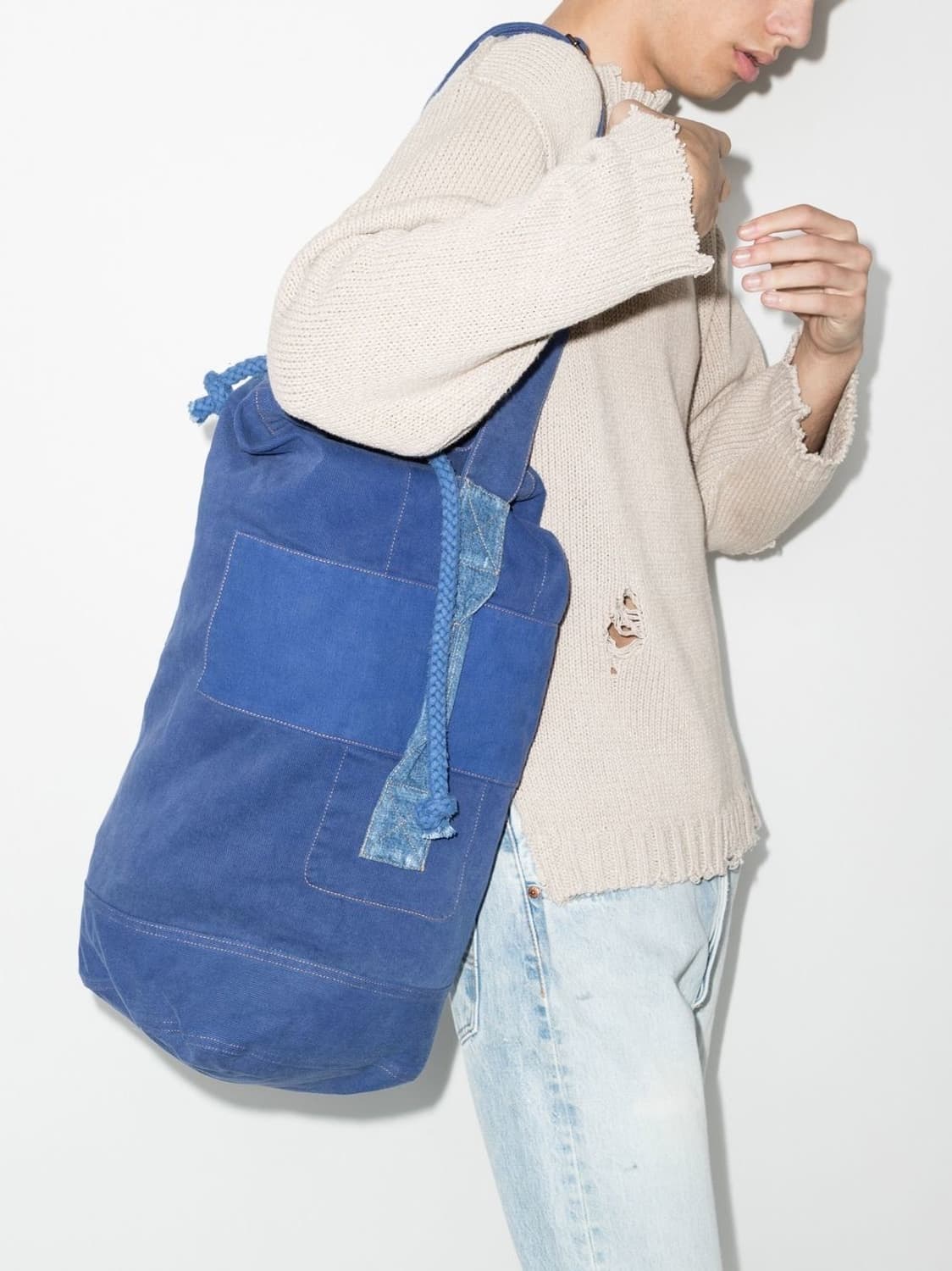 ERL 드로우스트링 데님 밀리터리 더플백 숄더백 상품이미지1