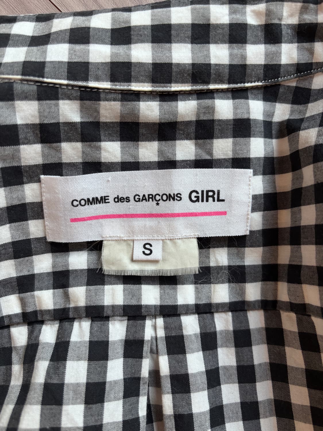 꼼데가르송걸 깅엄체크 블라우스 셔츠  상품이미지5