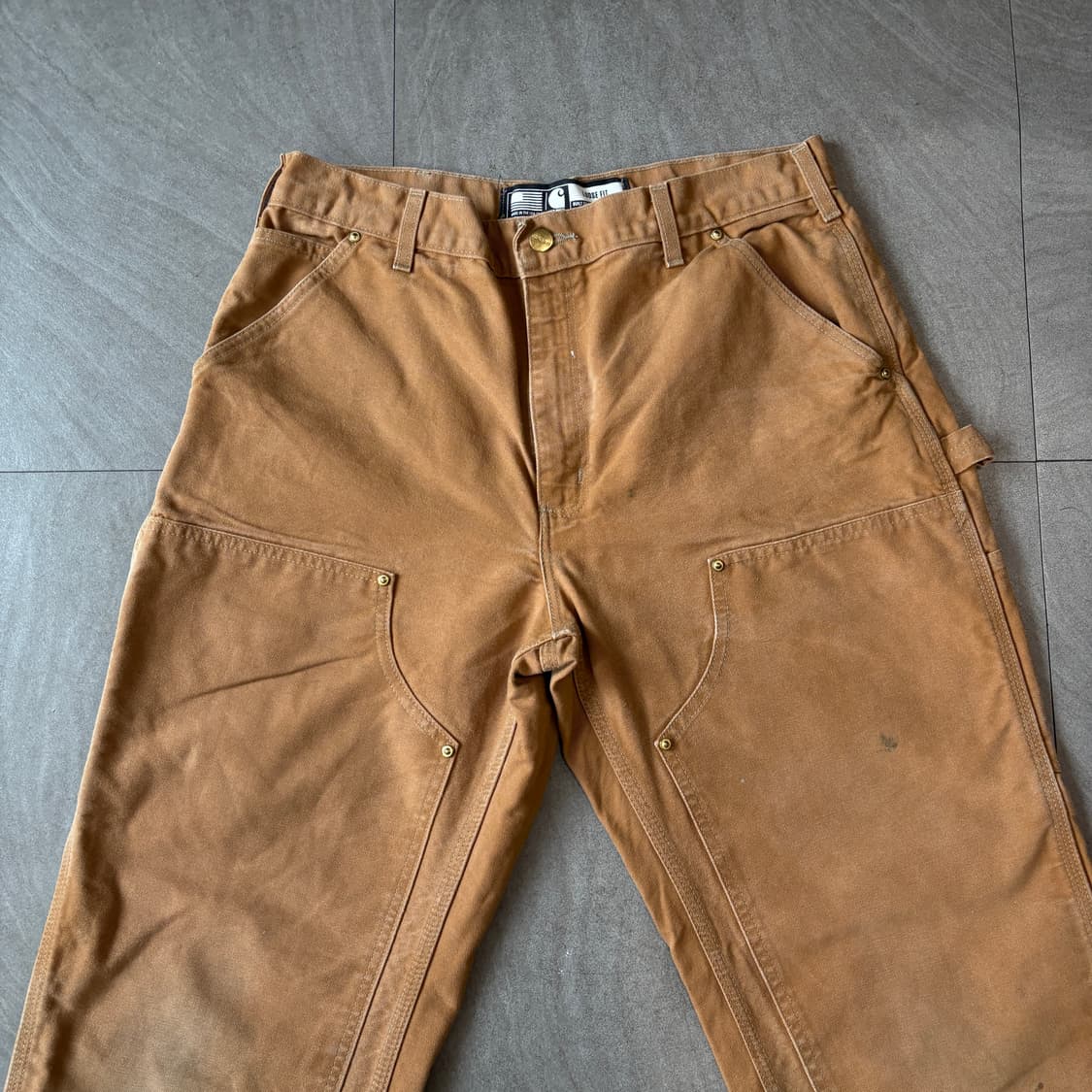 칼하트 정품 브라운 더블니 팬츠 바지 상품이미지2