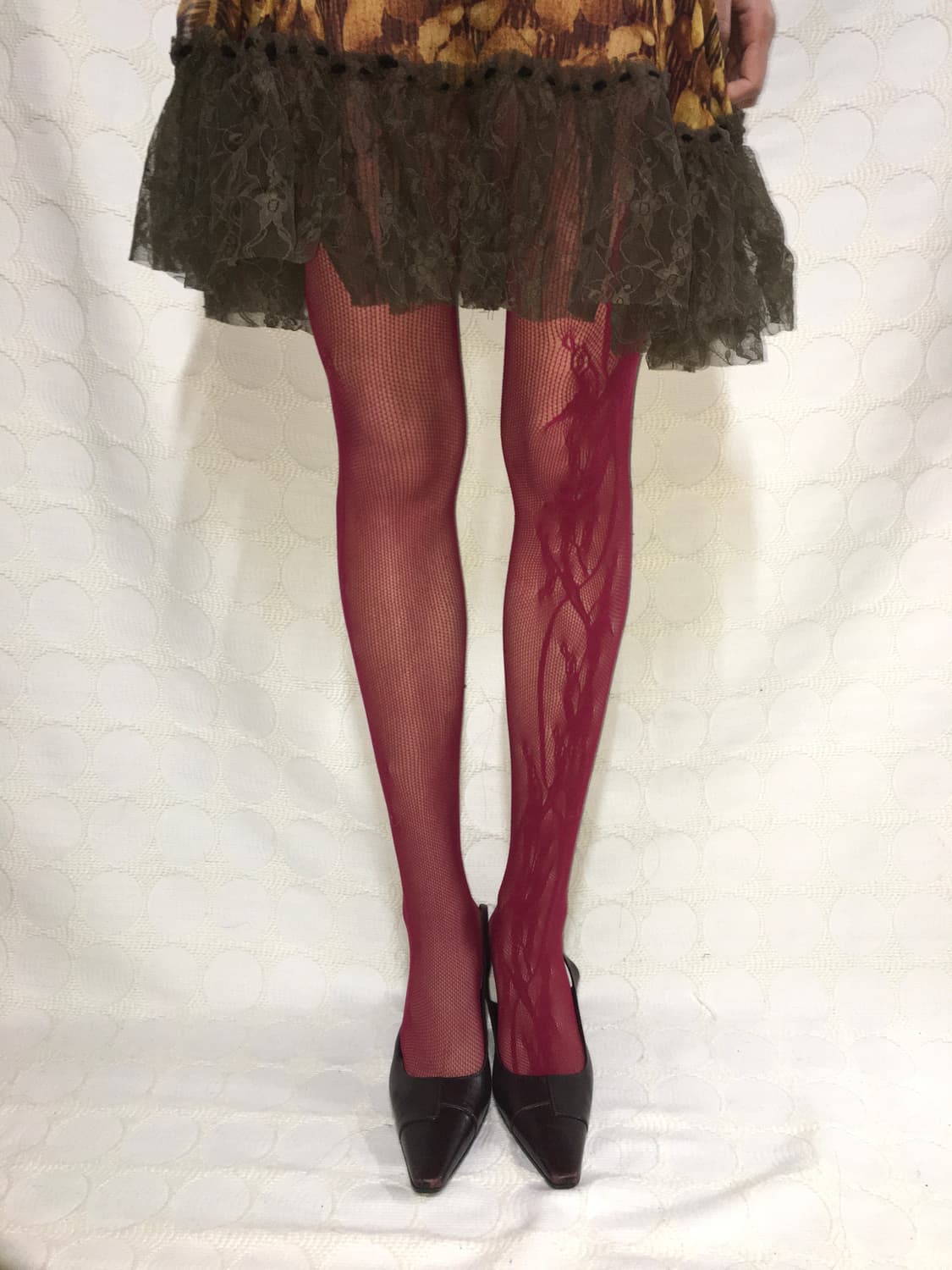 새상품 플라워 덩굴 니트 펀칭 스타킹 상품이미지1