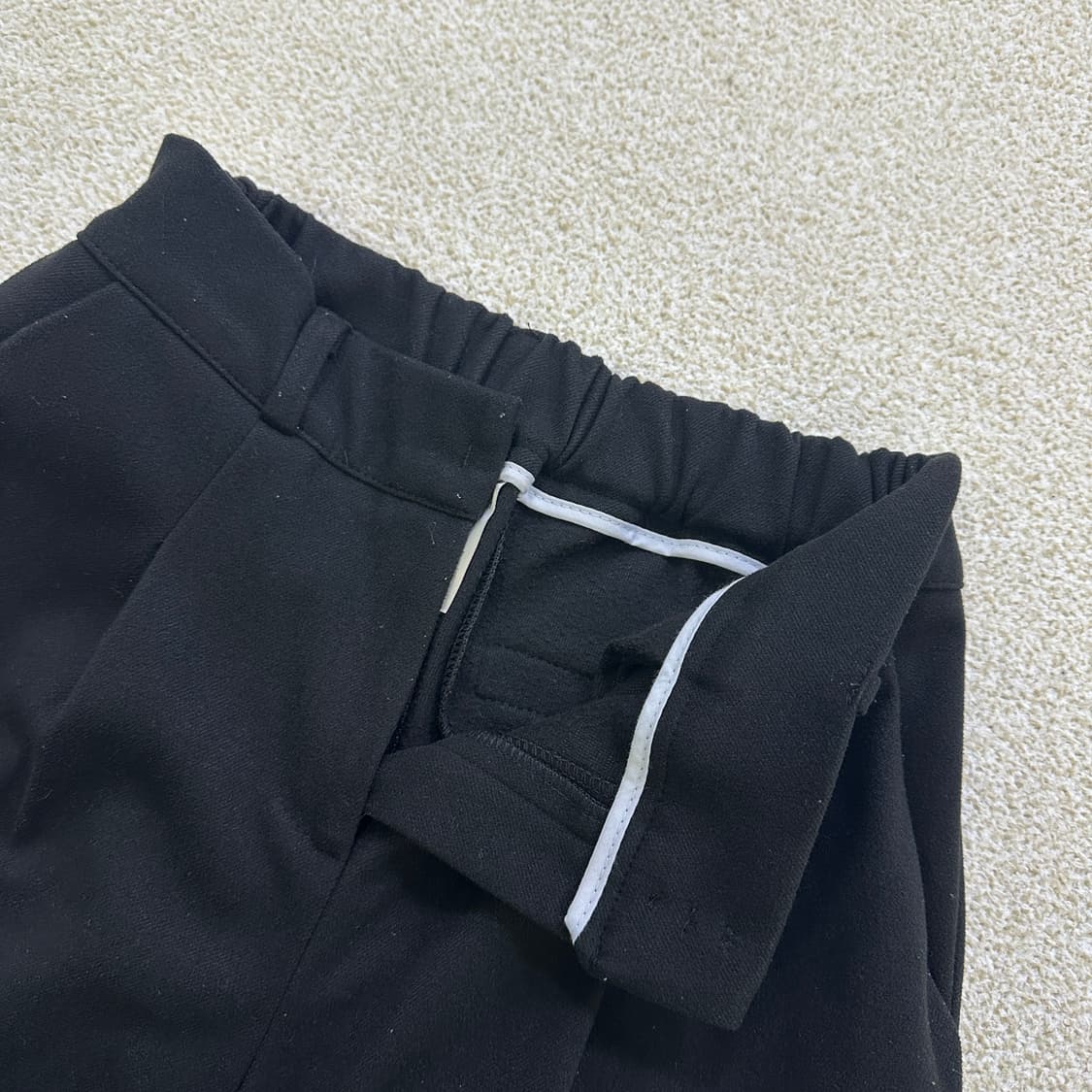 S 하프인치 여성 블랙 바지 0319D 상품이미지3