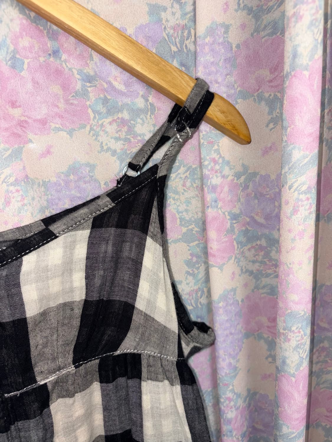 블랙 체크 슬리브리스 상품이미지10