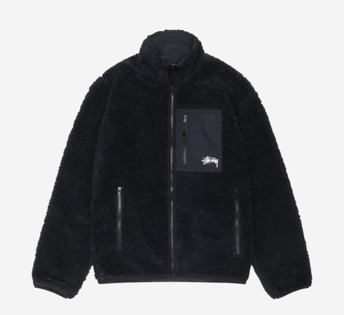 스투시 쉐르파 리버시블 자켓 블랙 2xl 상품이미지1