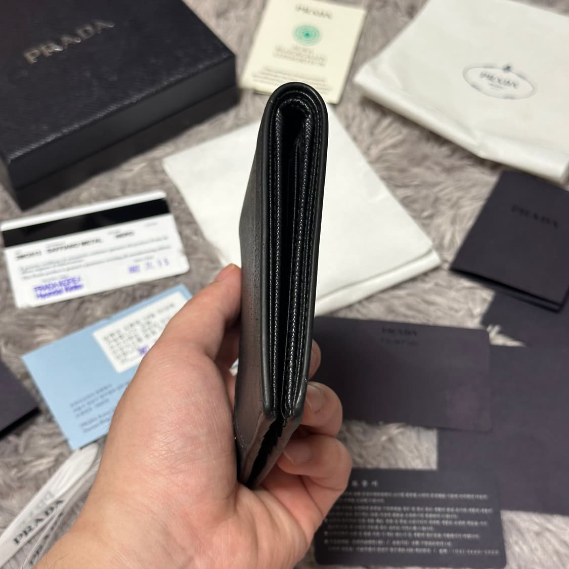 [풀구성] 프라다 사피아노 반지갑 블랙 상품이미지4