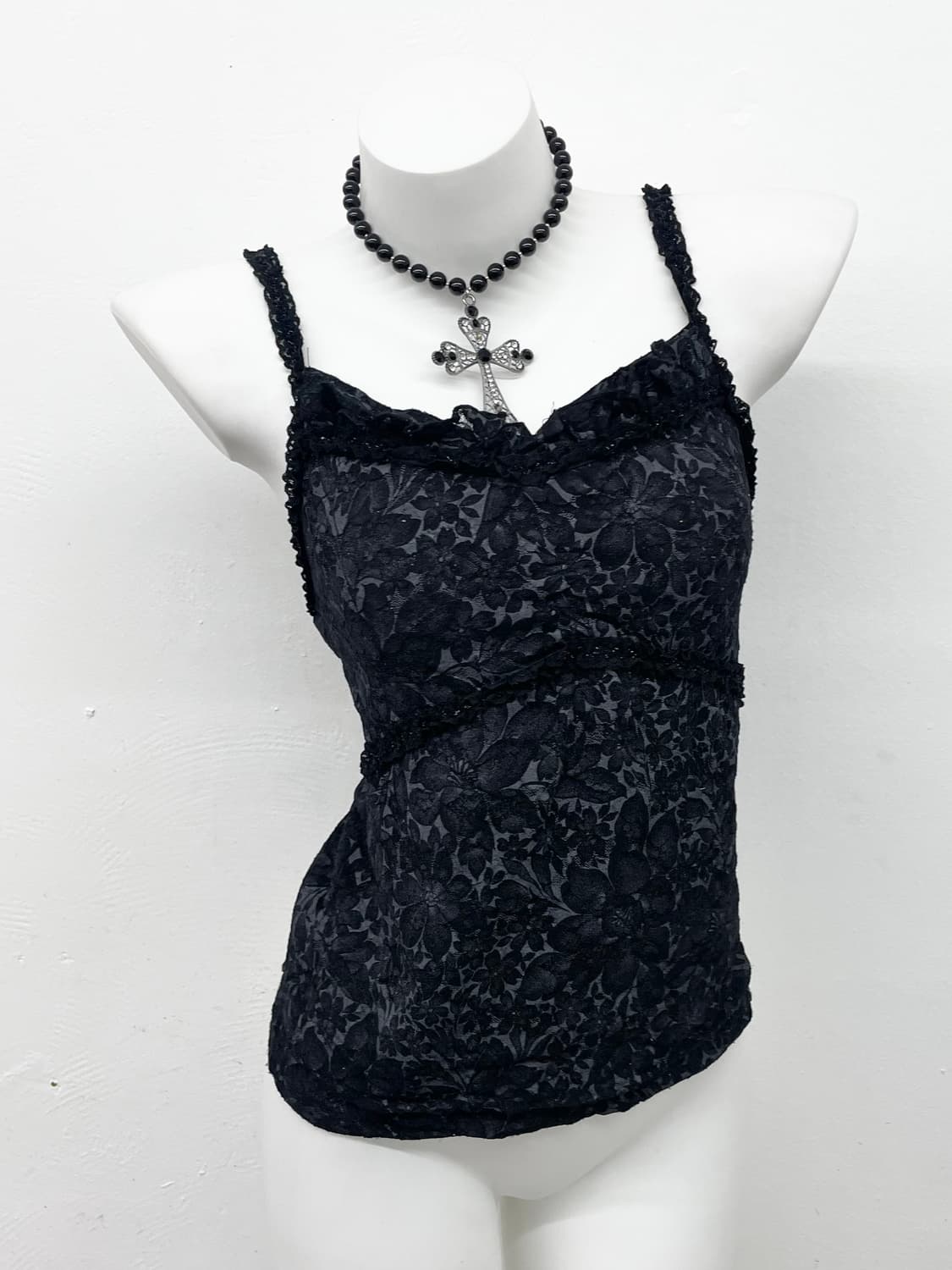 블랙 오리엔탈 레이스 슬립 상품이미지1