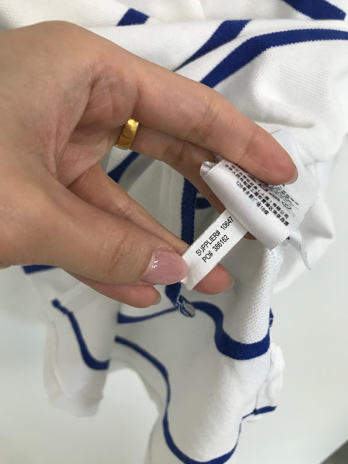 폴로 랄프로렌 자수로고 단가라 피케 반팔 카라 티셔츠 상품이미지5