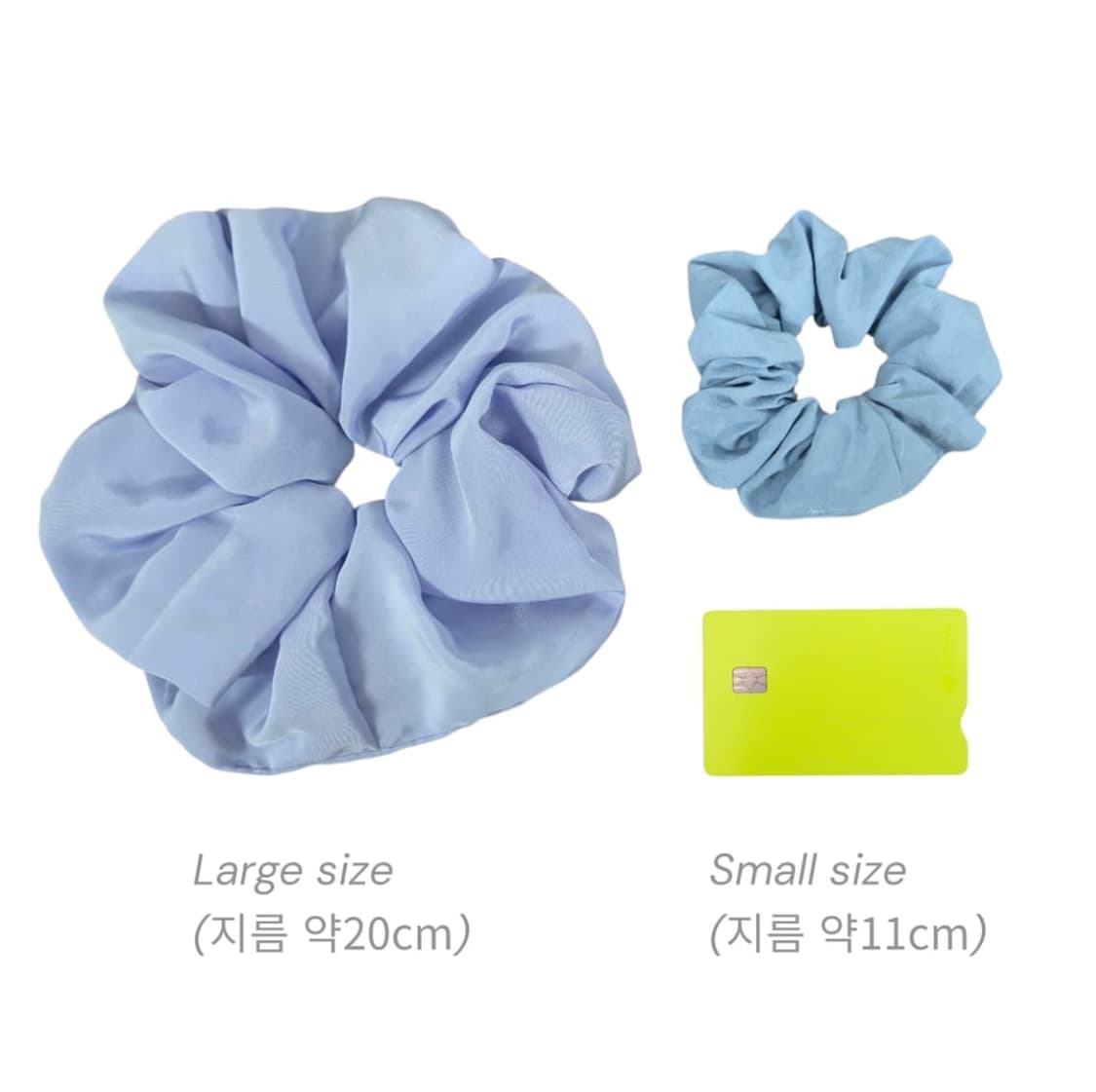 Large ​블랙 무지 곱창 헤어스크런치 상품이미지3