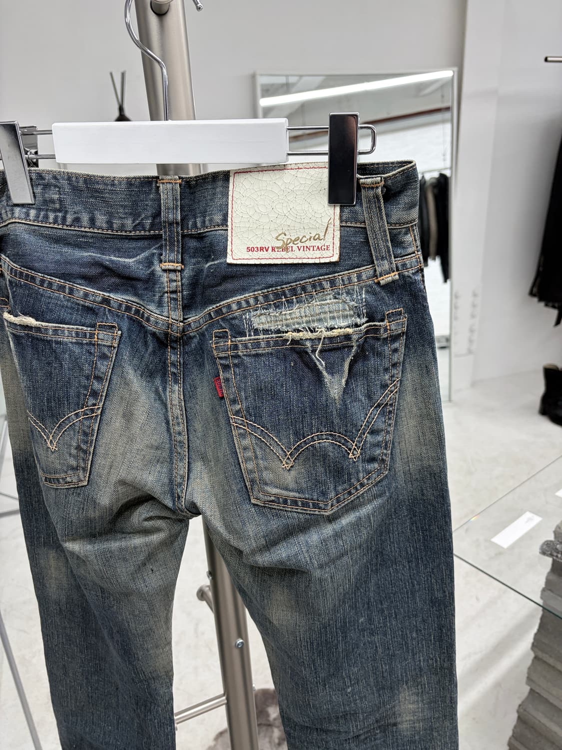 EDWIN 링클 워시드 데님 팬츠 상품이미지4