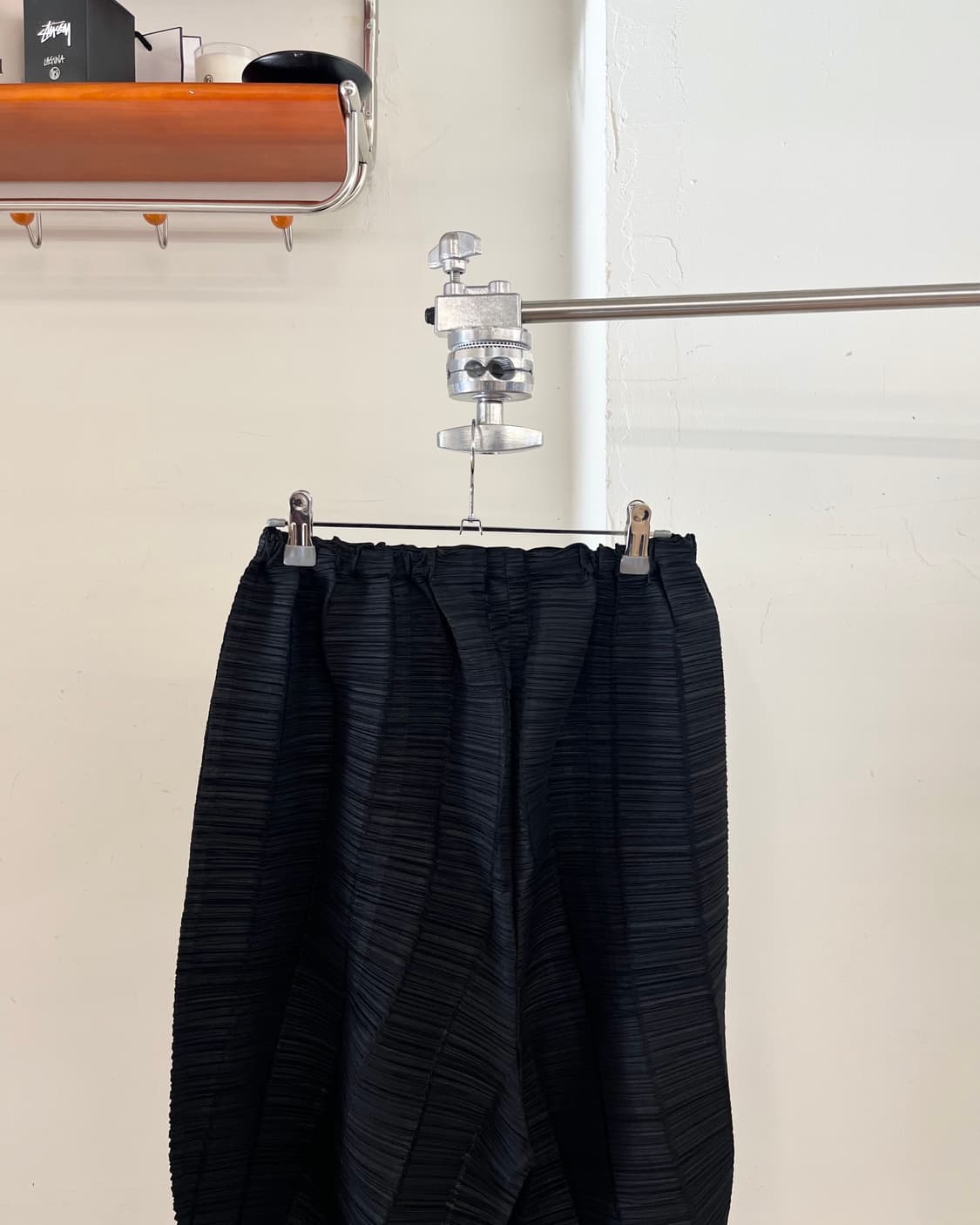 플리츠 플리즈 블랙 틱커 바운스 팬츠 상품이미지2