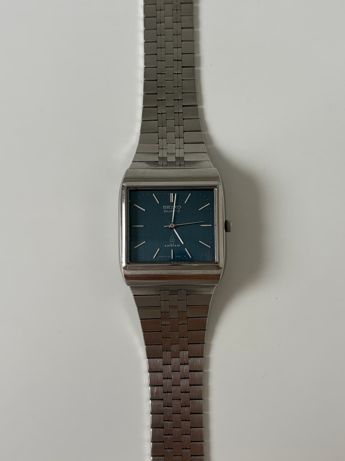1970s Emblem Blue Dial Square Quartz 상품이미지5