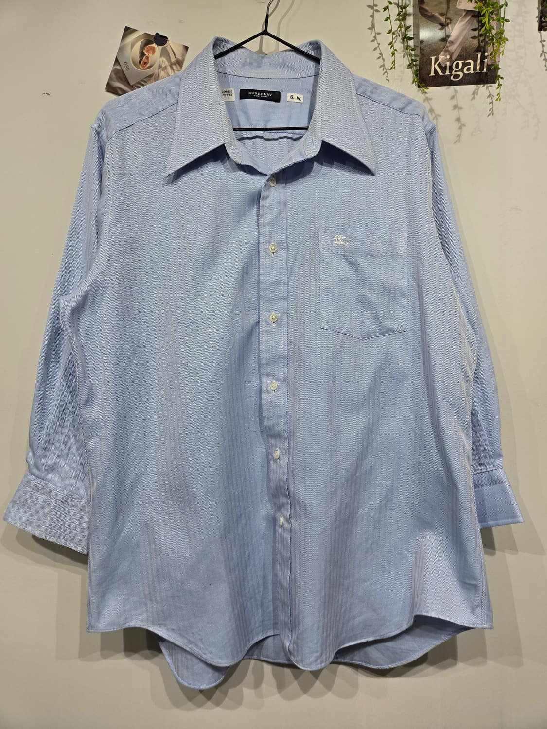 버버리 블루 스트라이프 셔츠 상품이미지3