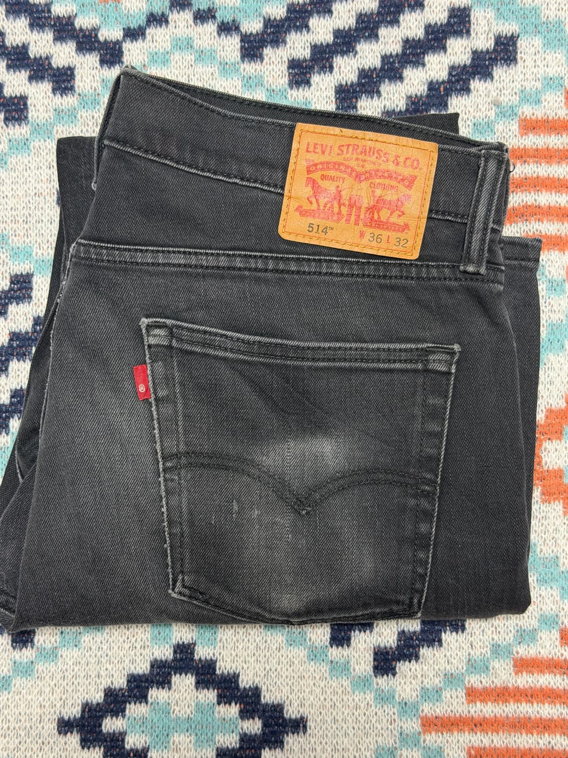 리바이스 514 흑청 w36 L32 상품이미지1