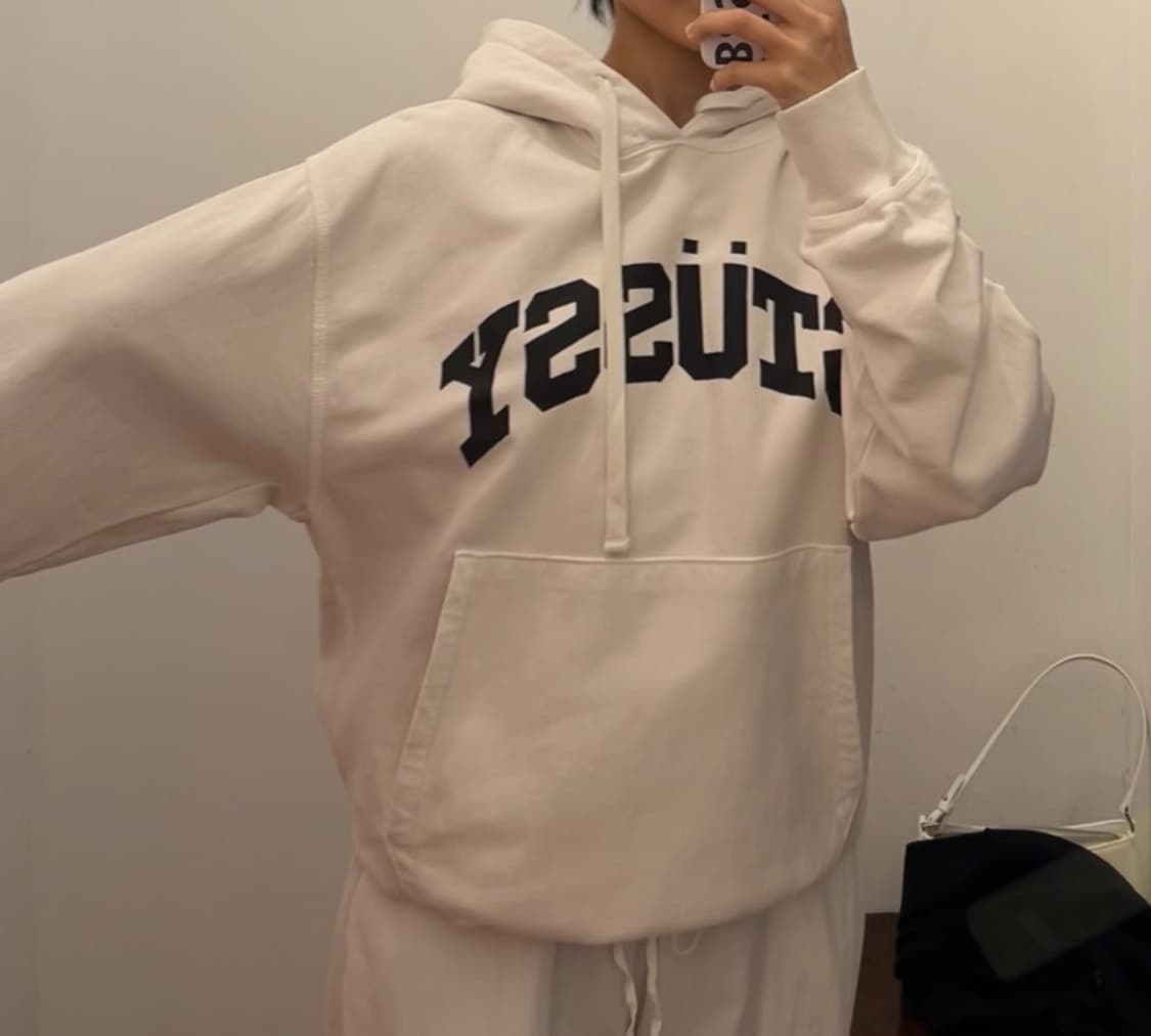 스투시 블록 피그먼트 다이드 후드 내츄럴 상품이미지2