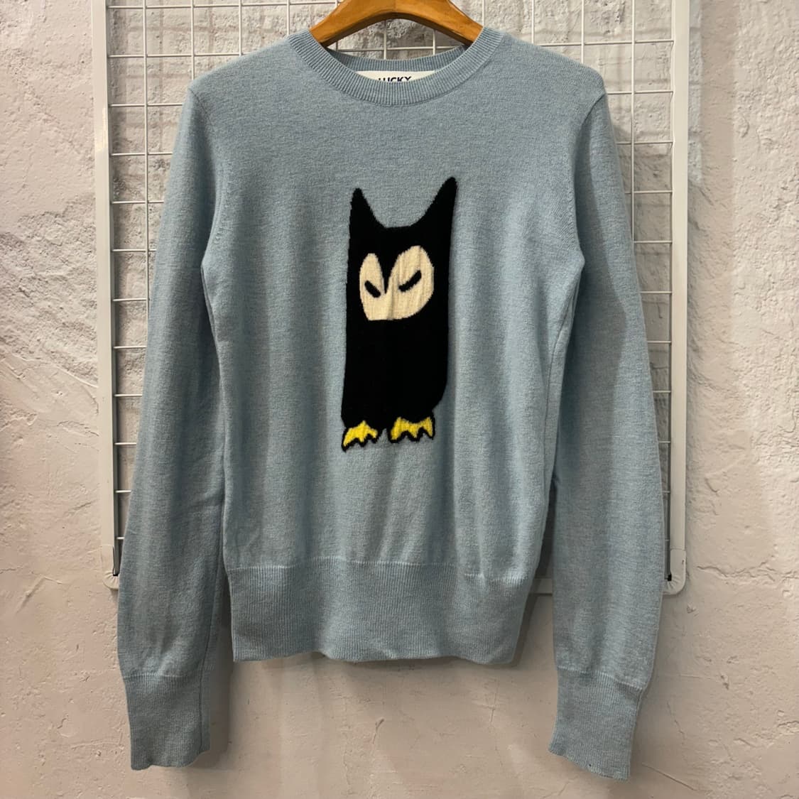 럭키 슈에뜨 부엉이 울 니트 M 상품이미지1