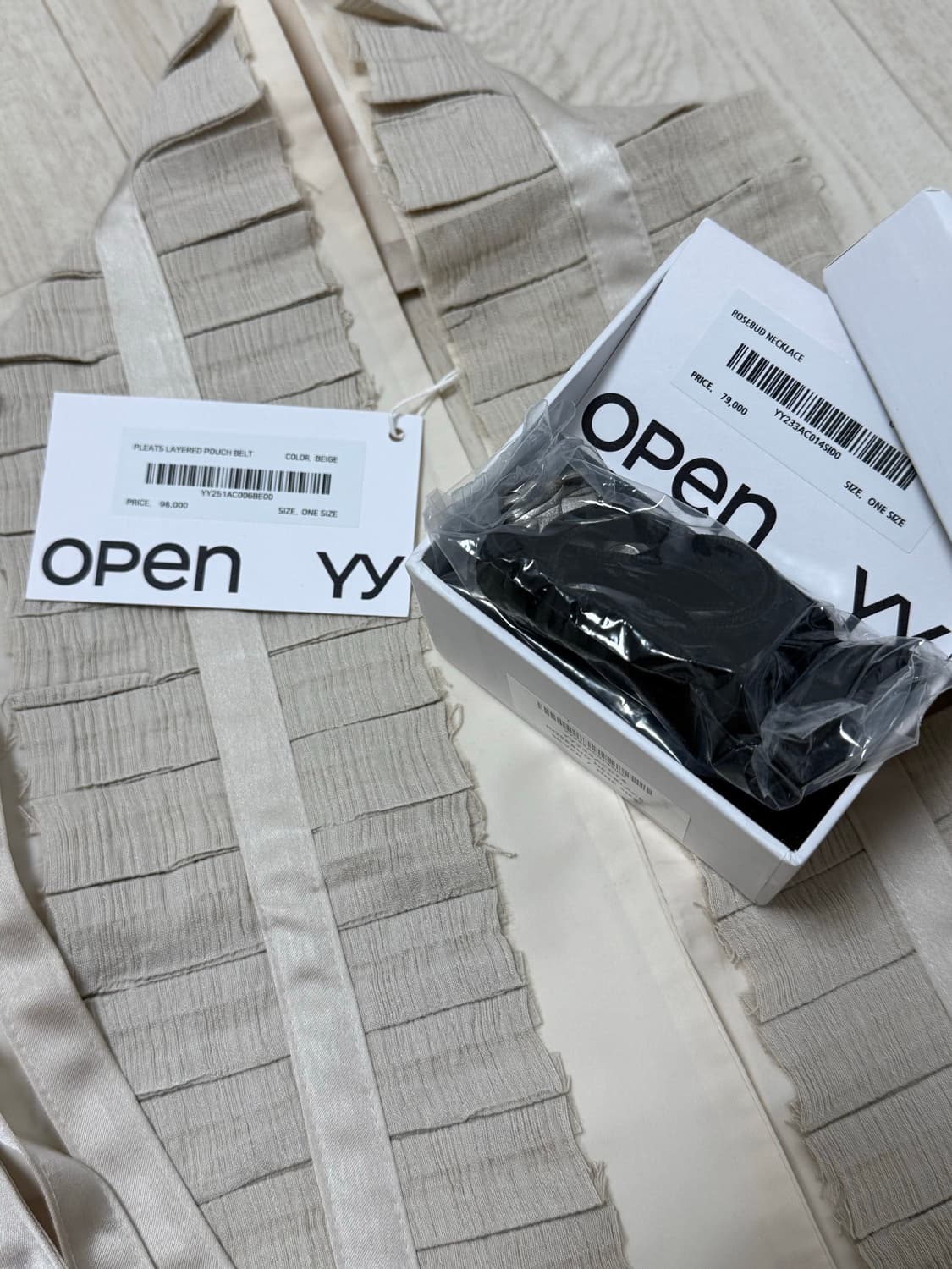 오픈와이와이 OPEN YY  POUCH BELT 플리츠 파우치 벨트 상품이미지3