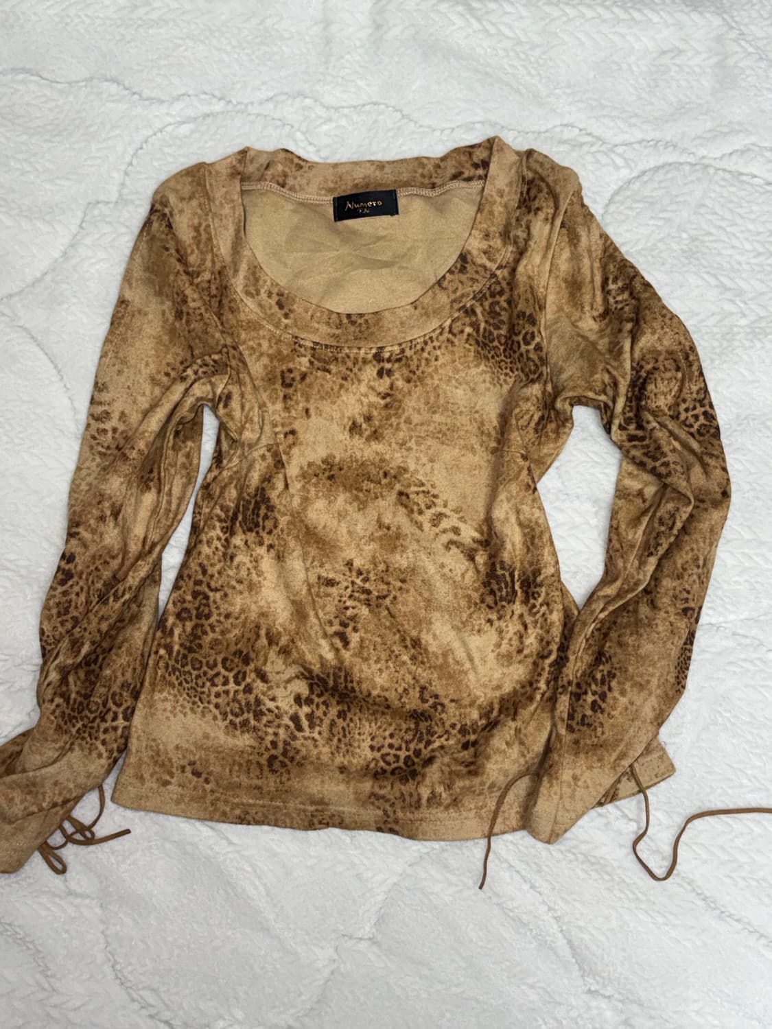 빈티지 오리엔탈 y2k 레오파드 롱슬리브 상품이미지1