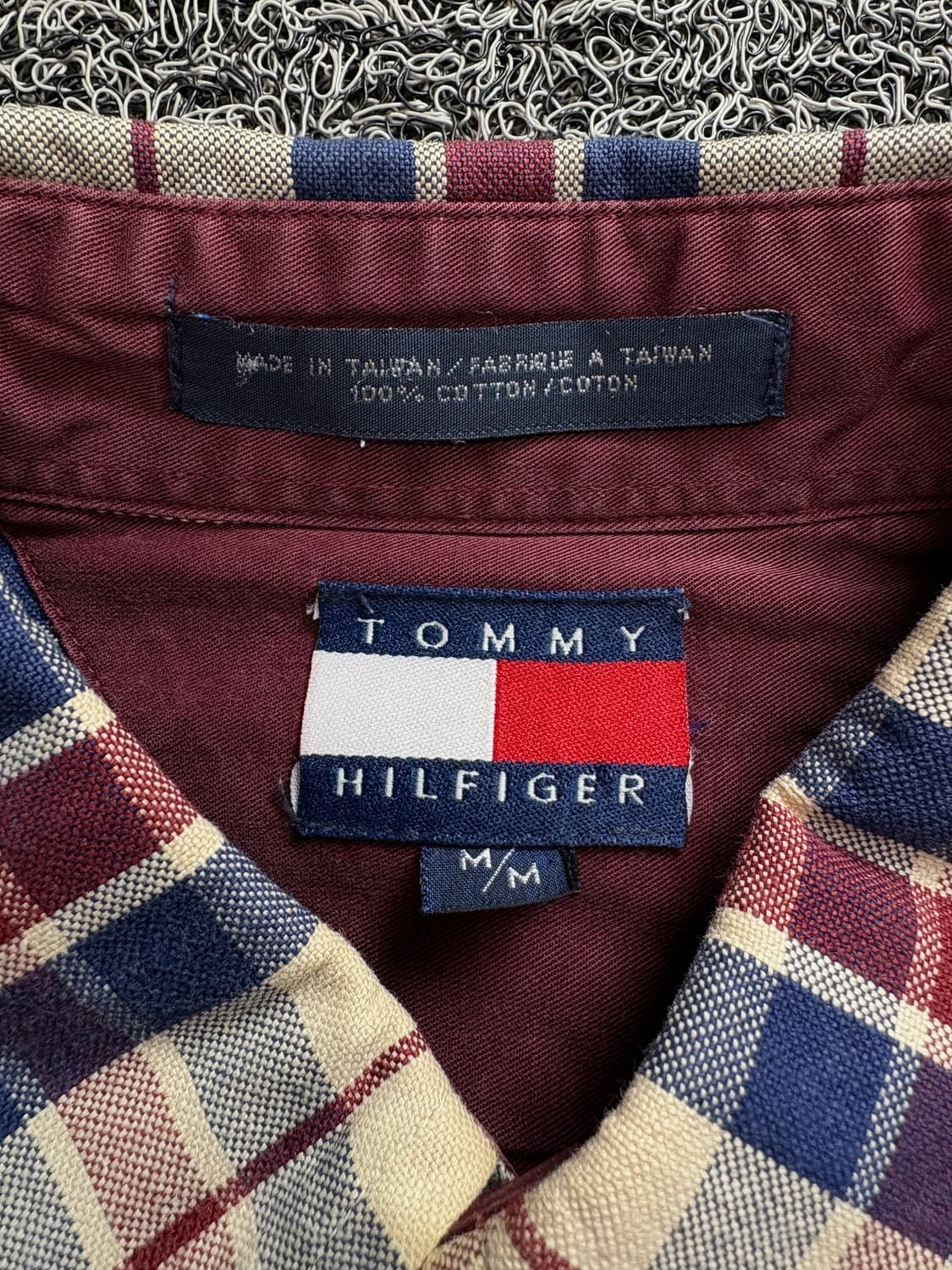 00s 타미힐피거 너드룩 잔체크 박시핏 올드스쿨 셔츠 2558 상품이미지3