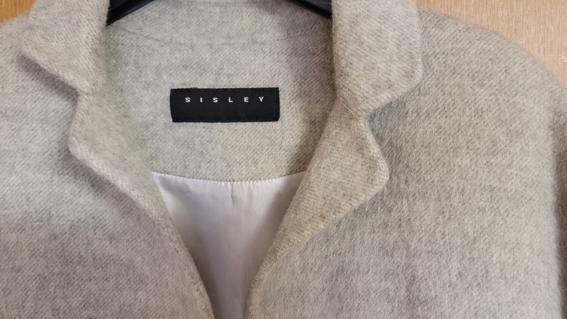 SISLEY |  그레이 롱코트 55 | (모81,알파카19) 상품이미지3