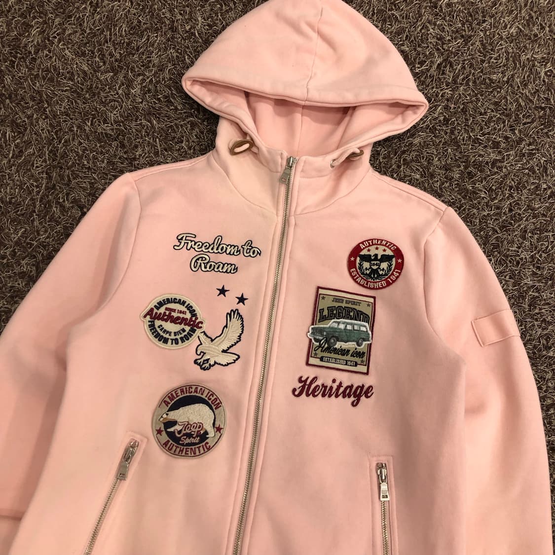 Jeep 핑크 패치 후드집업 상품이미지2