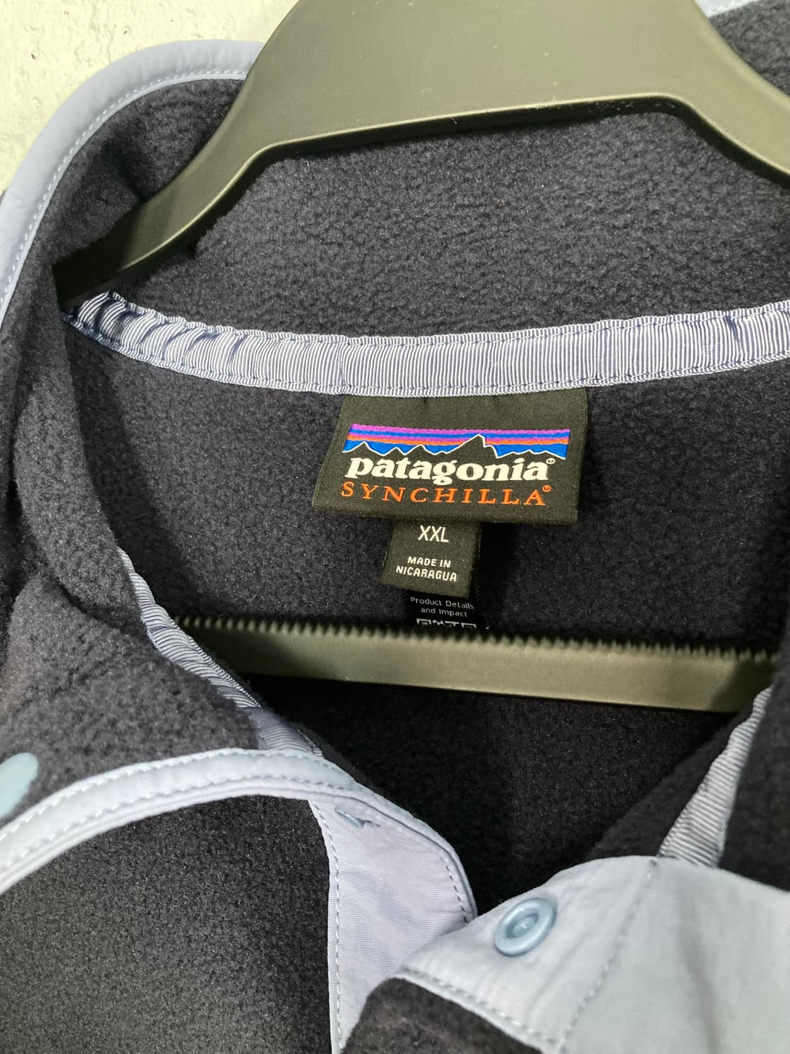 파타고니아 신칠라 네이비/스카이블루 (XXL) 새상품급 상품이미지3