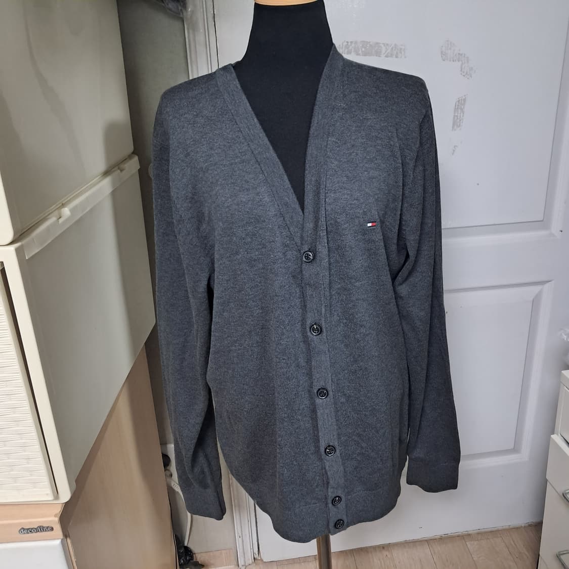 타미힐피거 남성 가디건 (면+실크혼방)L사이즈 상태최상 상품이미지1