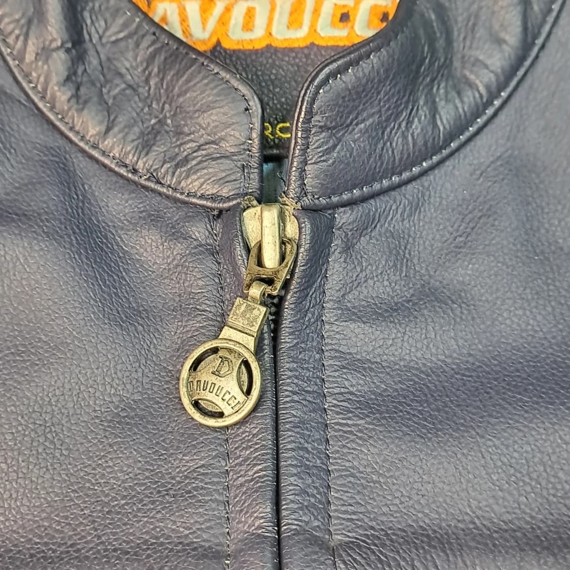 Davoucci 카우 레더 레이싱 자켓 상품이미지4