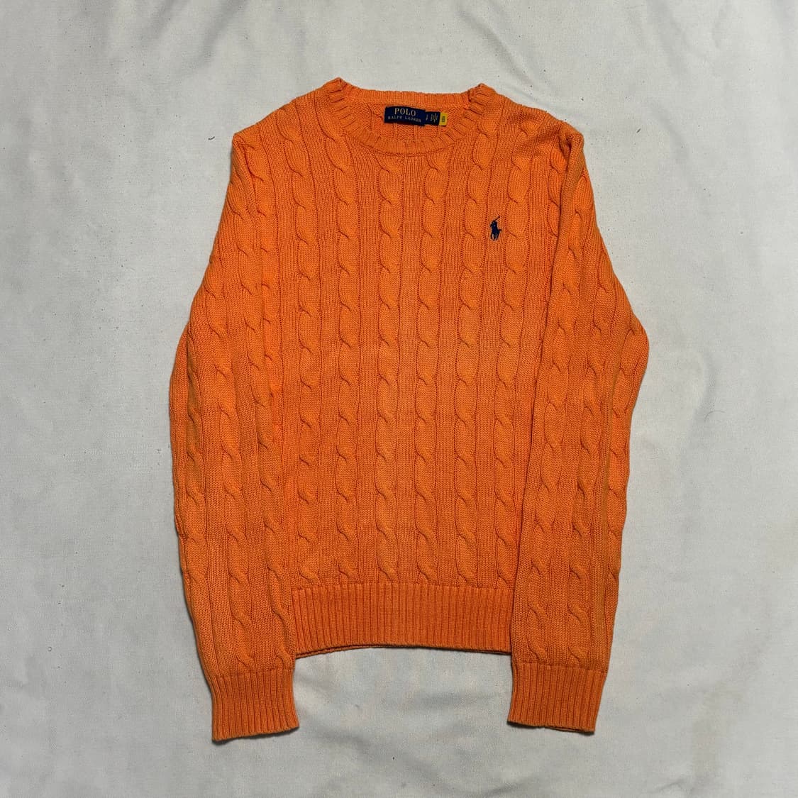 S 폴로랄프로렌 네이비 포니 오렌지 케이블 니트  상품이미지2