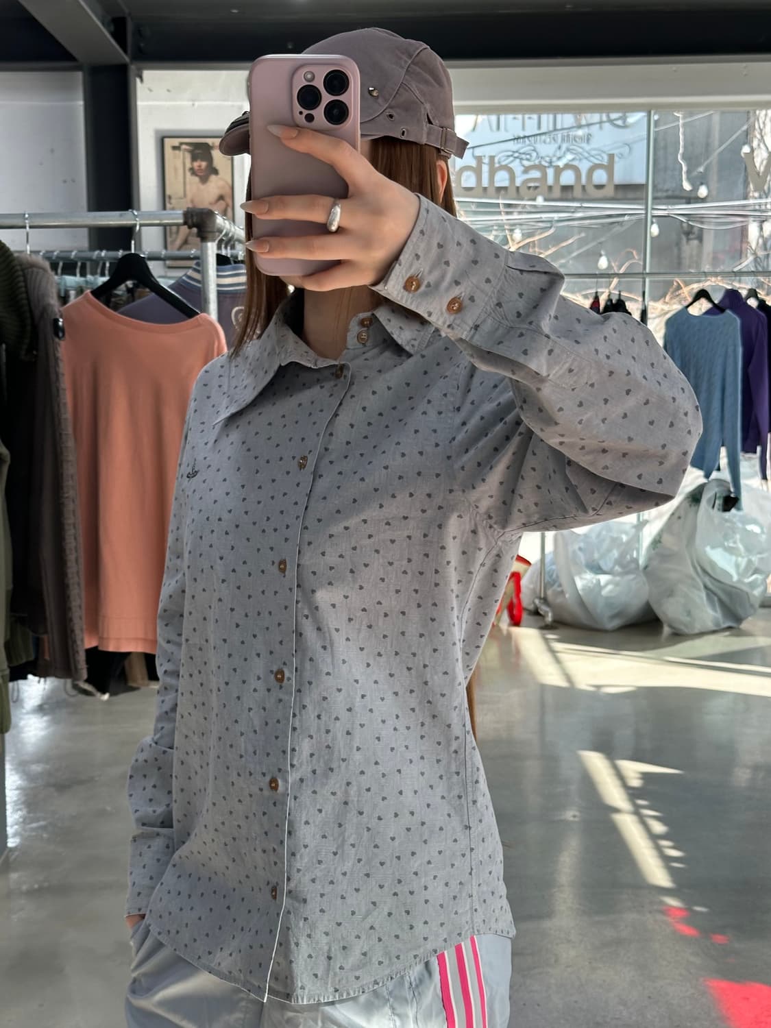 비비안웨스트우드 하트 사선버튼 Orb 셔츠  상품이미지4