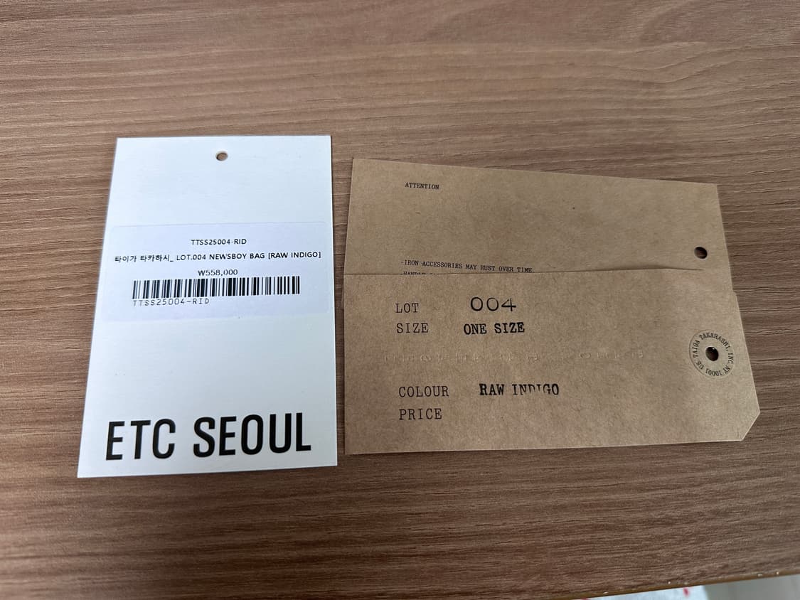 택포) 타이가타카하시 T.T 004 뉴스보이백 인디고 판매 상품이미지4