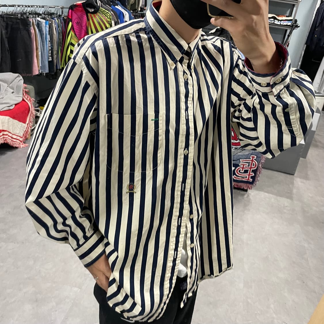 90s 타미힐피거 스트라이츠 셔츠 (110) 상품이미지8