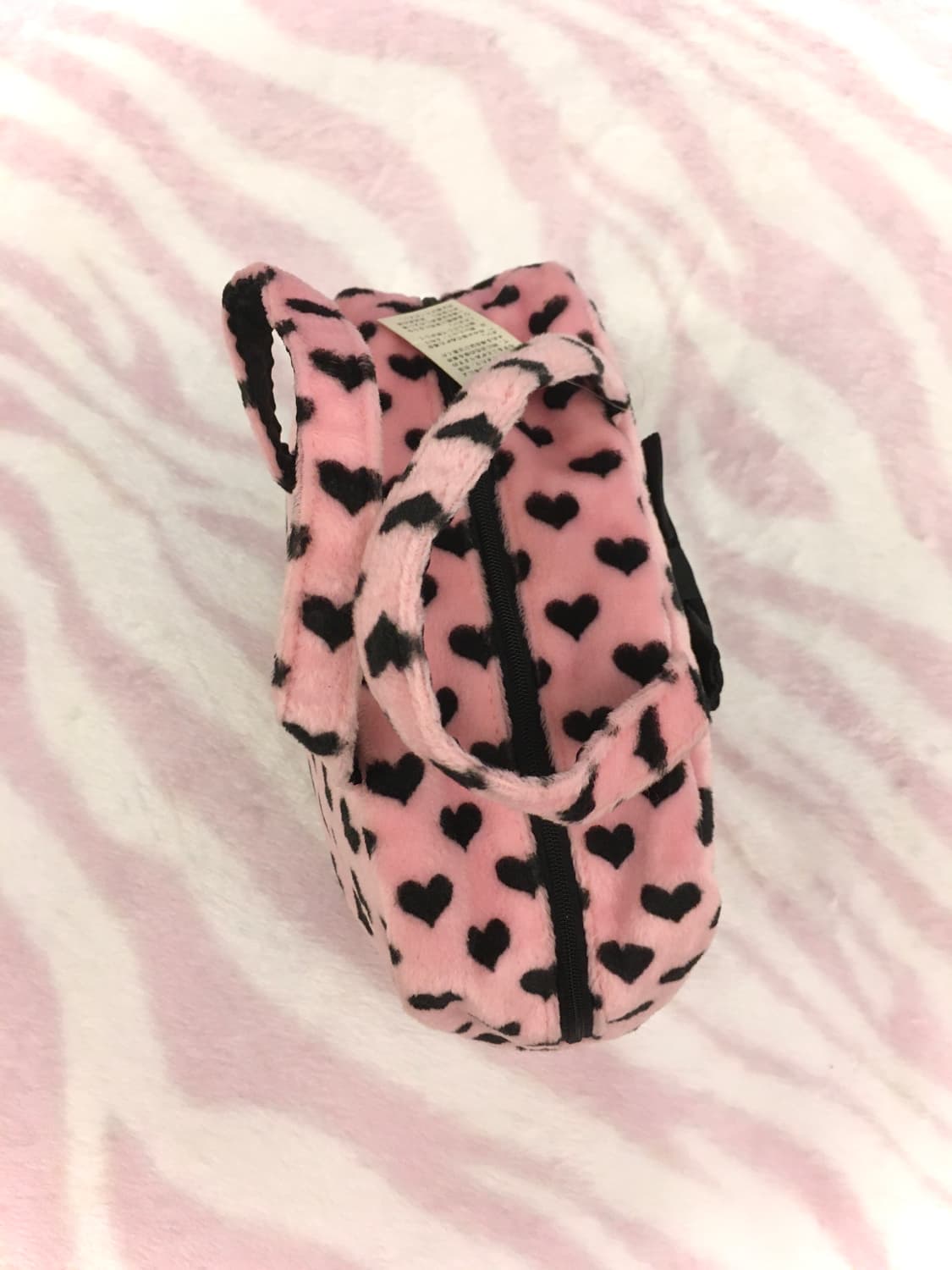 트랄라라 하트 리본 퍼 핸드백 토트백 히메갸루 오네갸루 헤이세이 상품이미지4