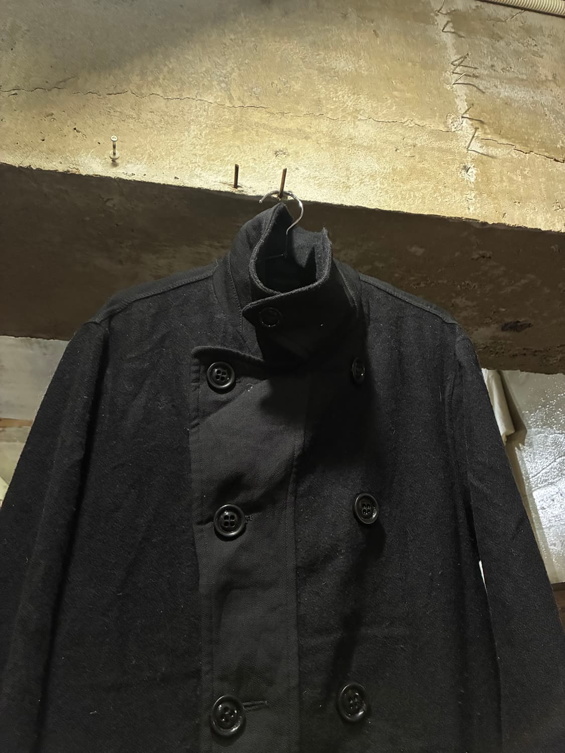 armani 아르마니 모직 & 코튼 믹스 더블 하프 코트  상품이미지2