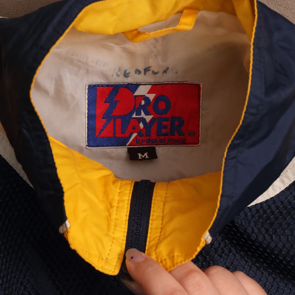 90's USA 컬리지 나일론 바람막이 A1380 상품이미지3