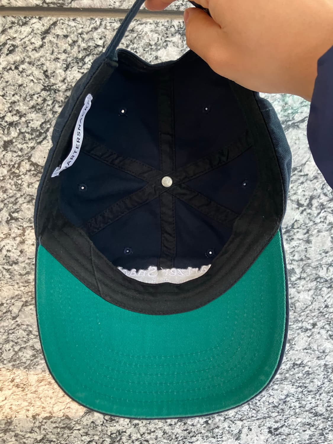 쿼터스낵스 스케이트보드 6패널캡 볼캡 모자 네이비 상품이미지3