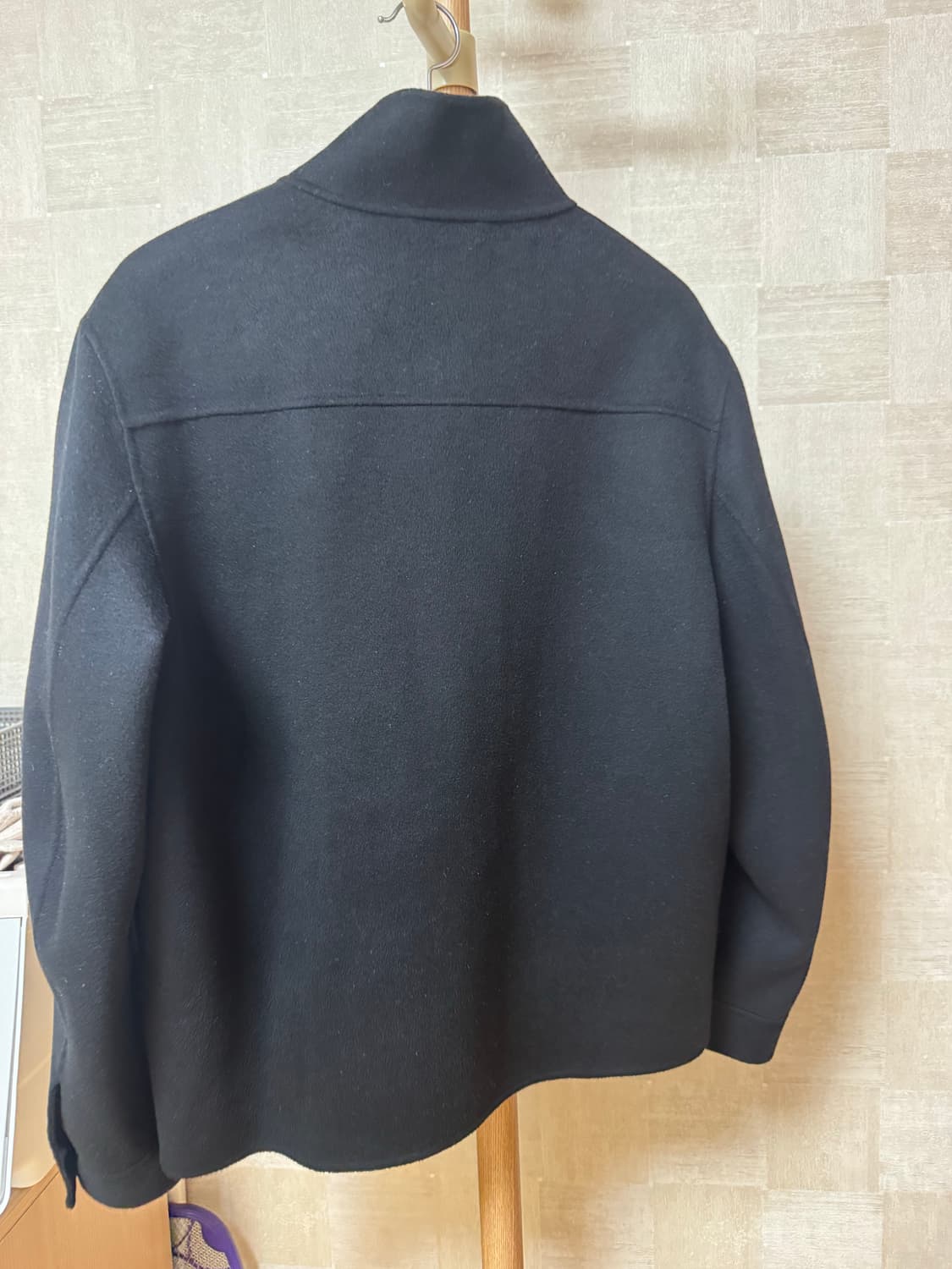 COS 더블페이스 울 퍼널넥 재킷 Black L 상품이미지3