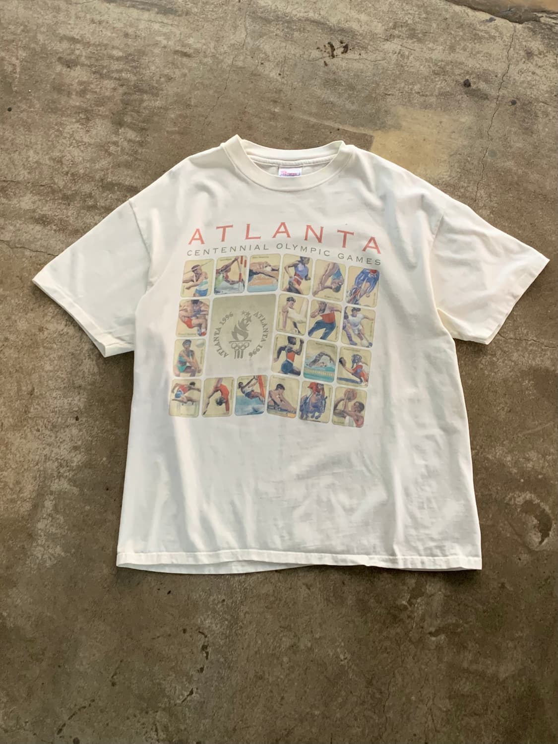 1996 애틀란타 올림픽 게임 스탬프 세트 프린팅 티셔츠 상품이미지1