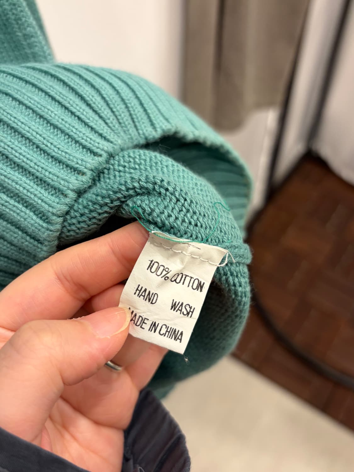 Benetton 베네통 립 코튼 니트 상품이미지9