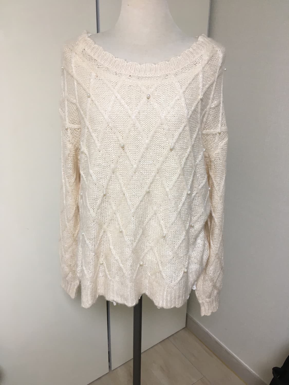 일본vtg 진주포인트 니트 상품이미지1