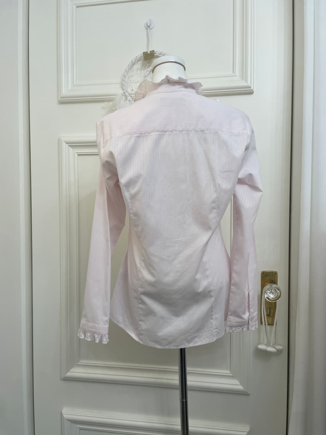 pink ruffle point lovely shirt&white lac 상품이미지8