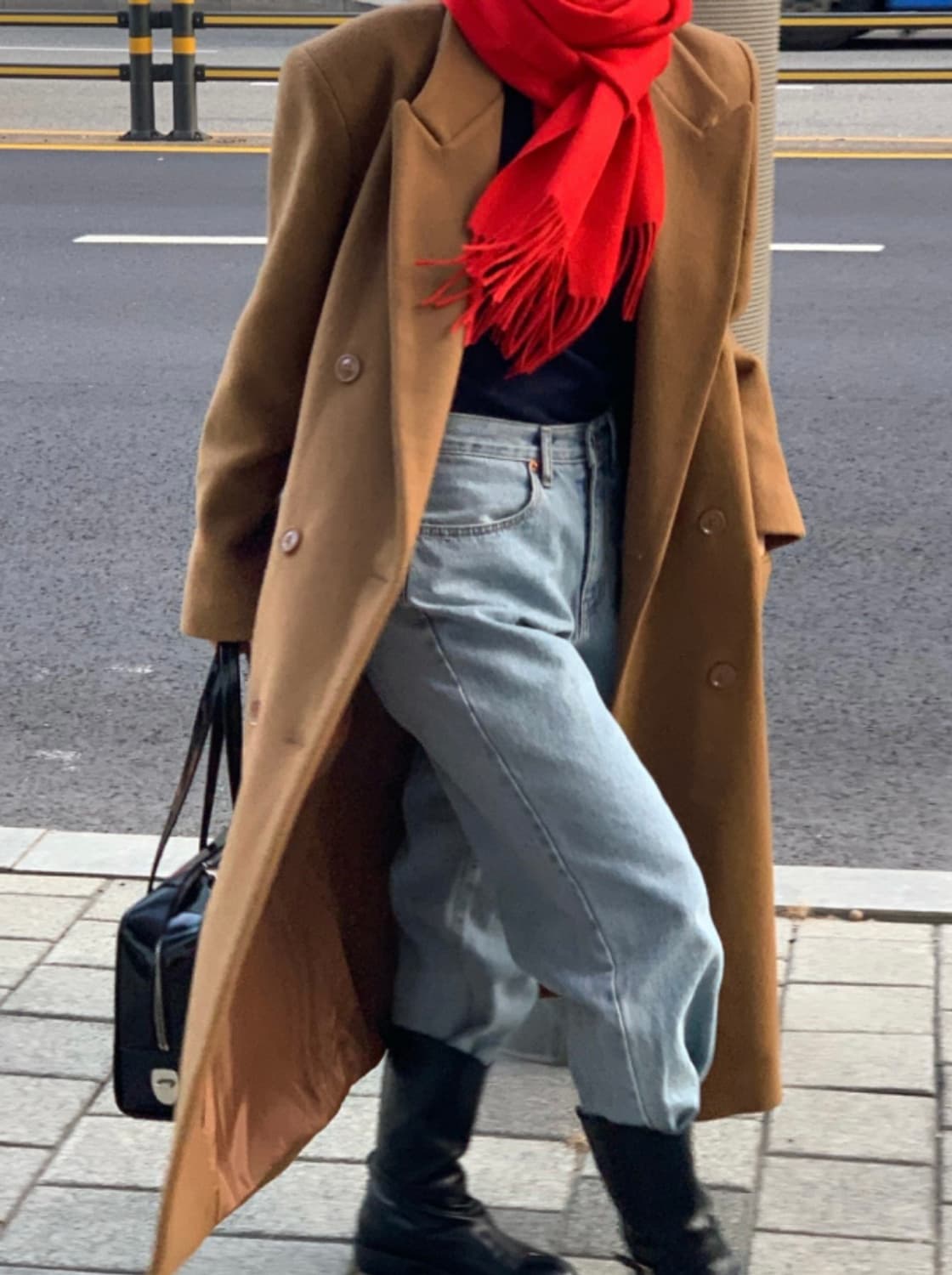 위드아웃썸머 클래식 더블 울 코트 브라운 위아썸 상품이미지3