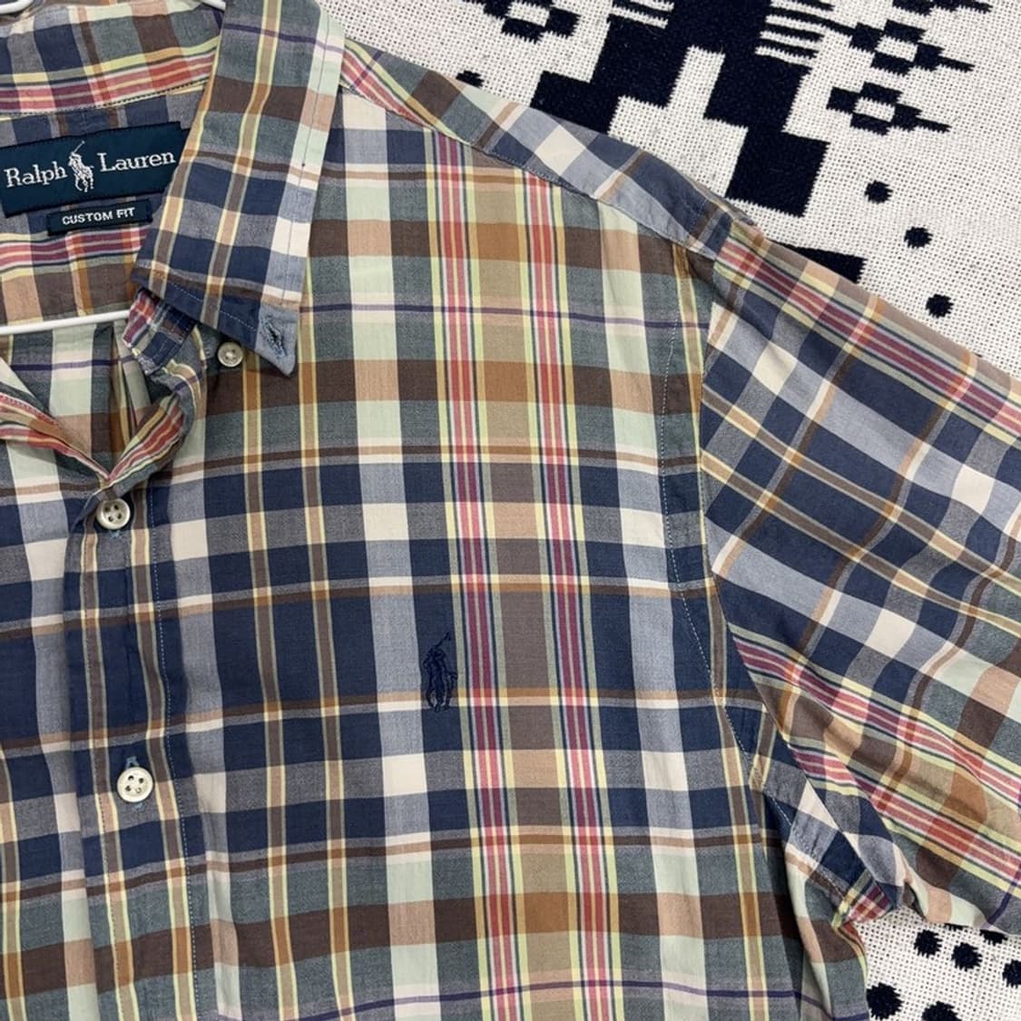 폴로 랄프로렌 커스텀핏 빈티지 체크 반팔 셔츠 L P00077 상품이미지2