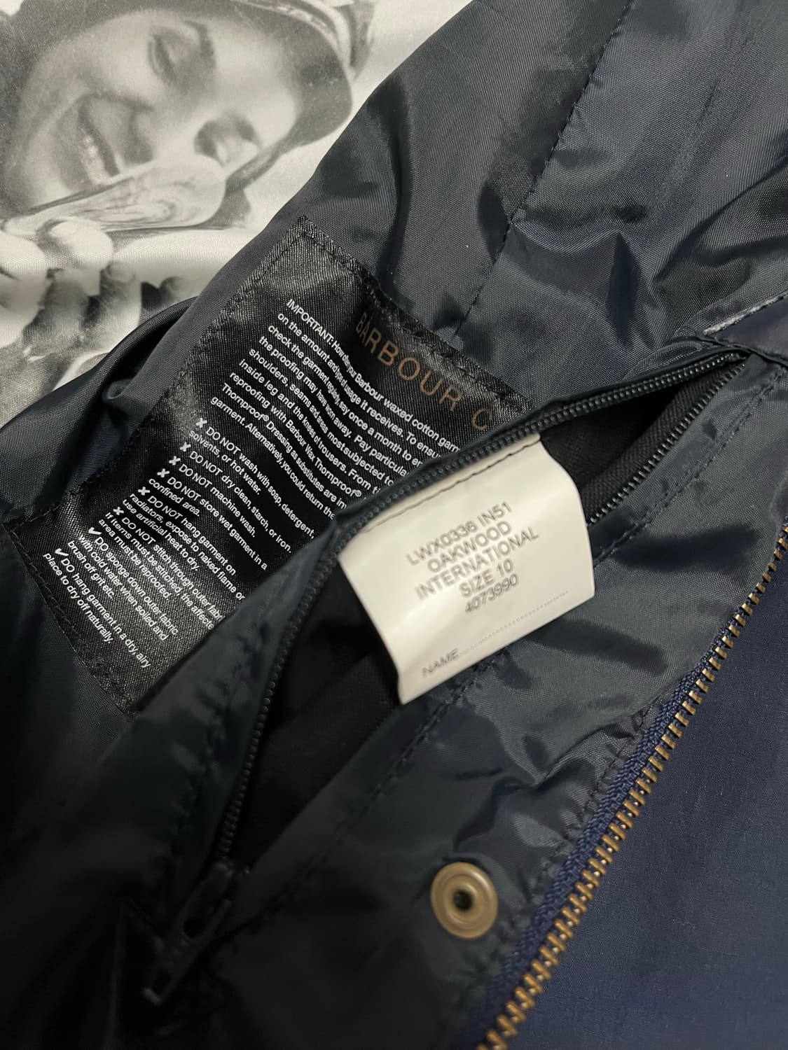 바버 인터내셔널 Oakwood 왁스 자켓 M 우먼스 상품이미지8