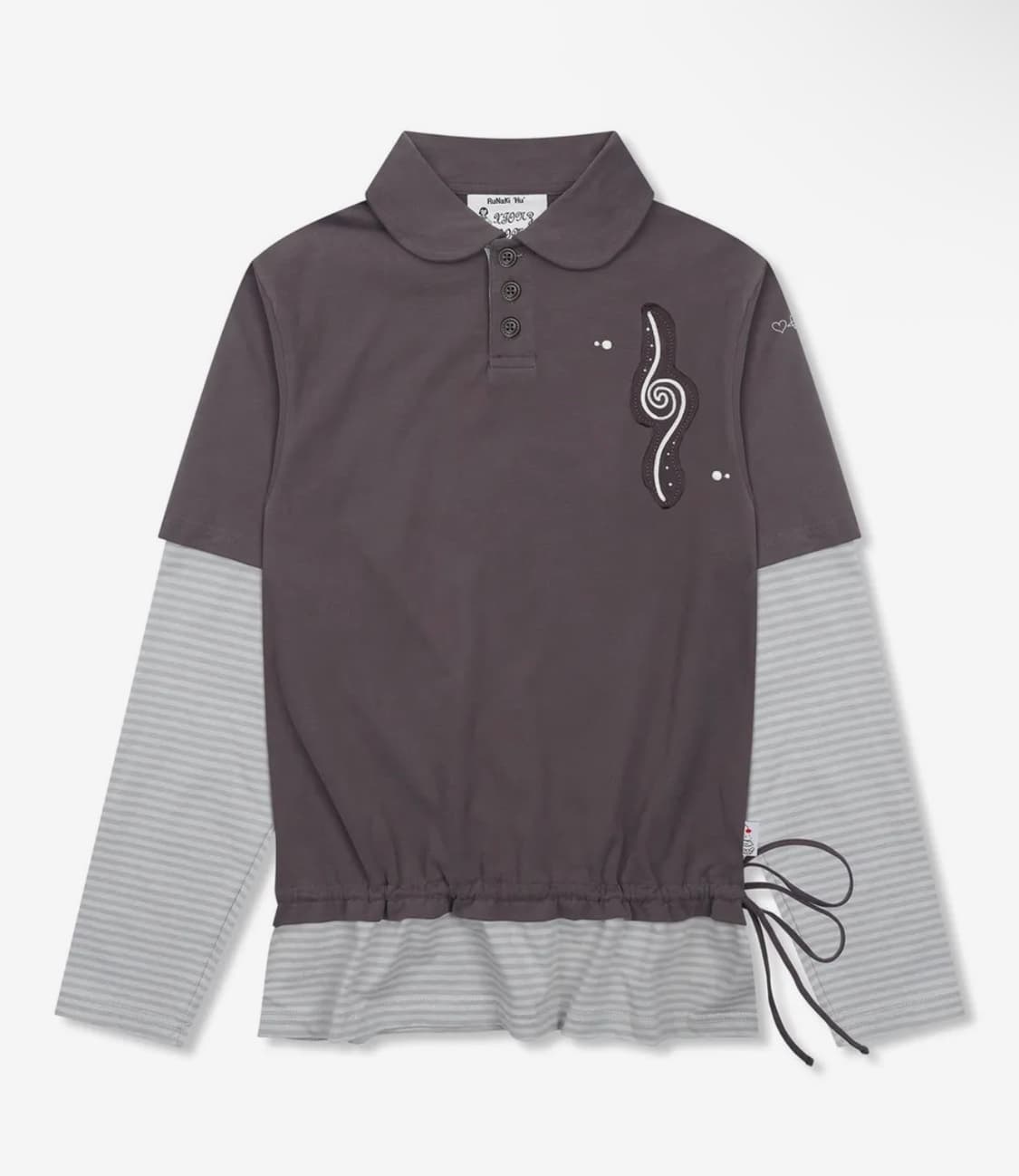 루나키후 모넬로 레이어드 스트라이프 롱슬리브 브라운 사이즈1 BROWN 상품이미지1