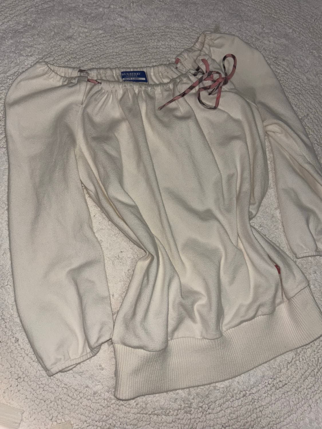 버버리 블루라벨 핑크체크리본 오프숄더 상품이미지1