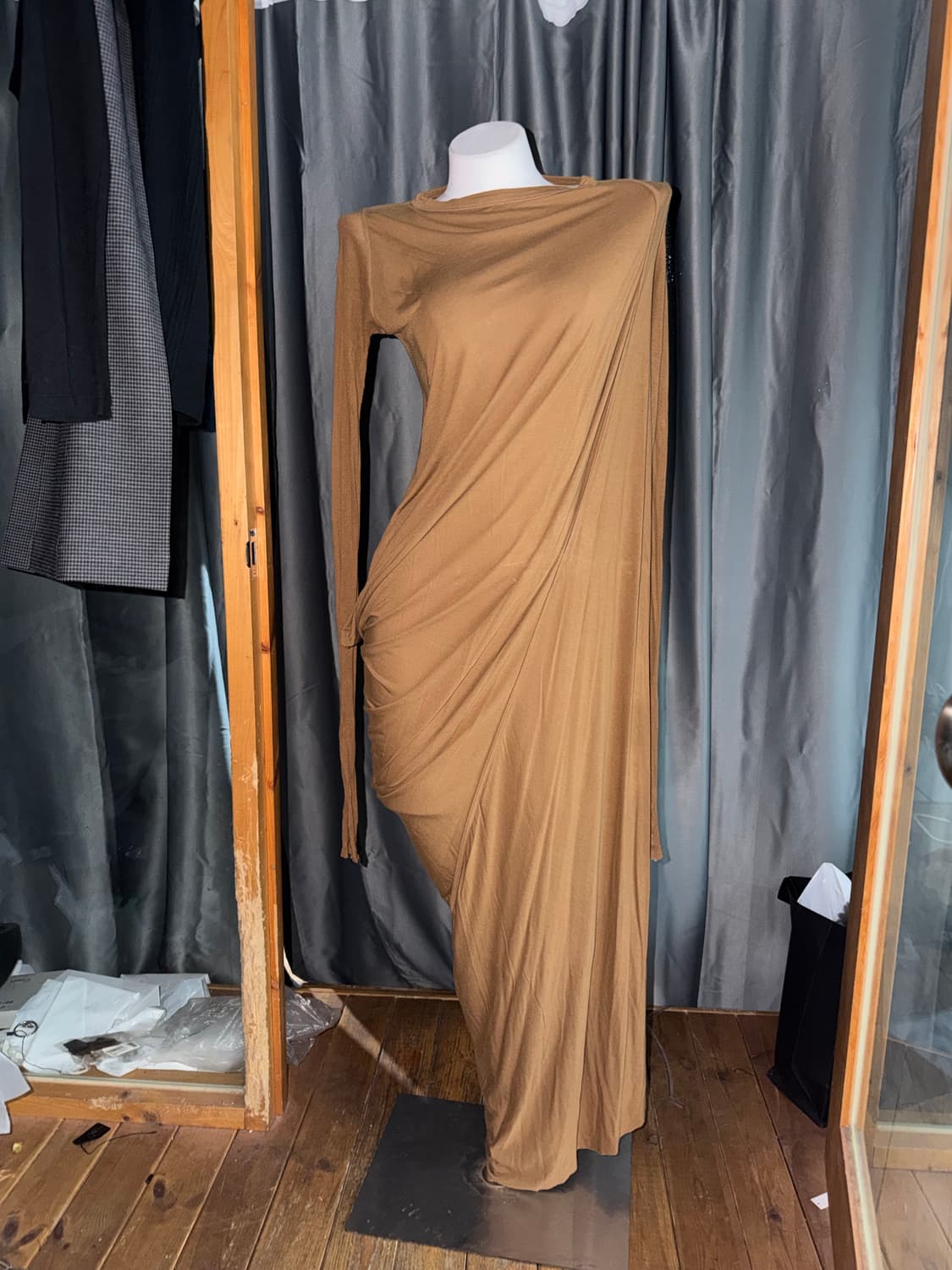 릭오웬스 비대칭 드레이프 원피스 상품이미지4