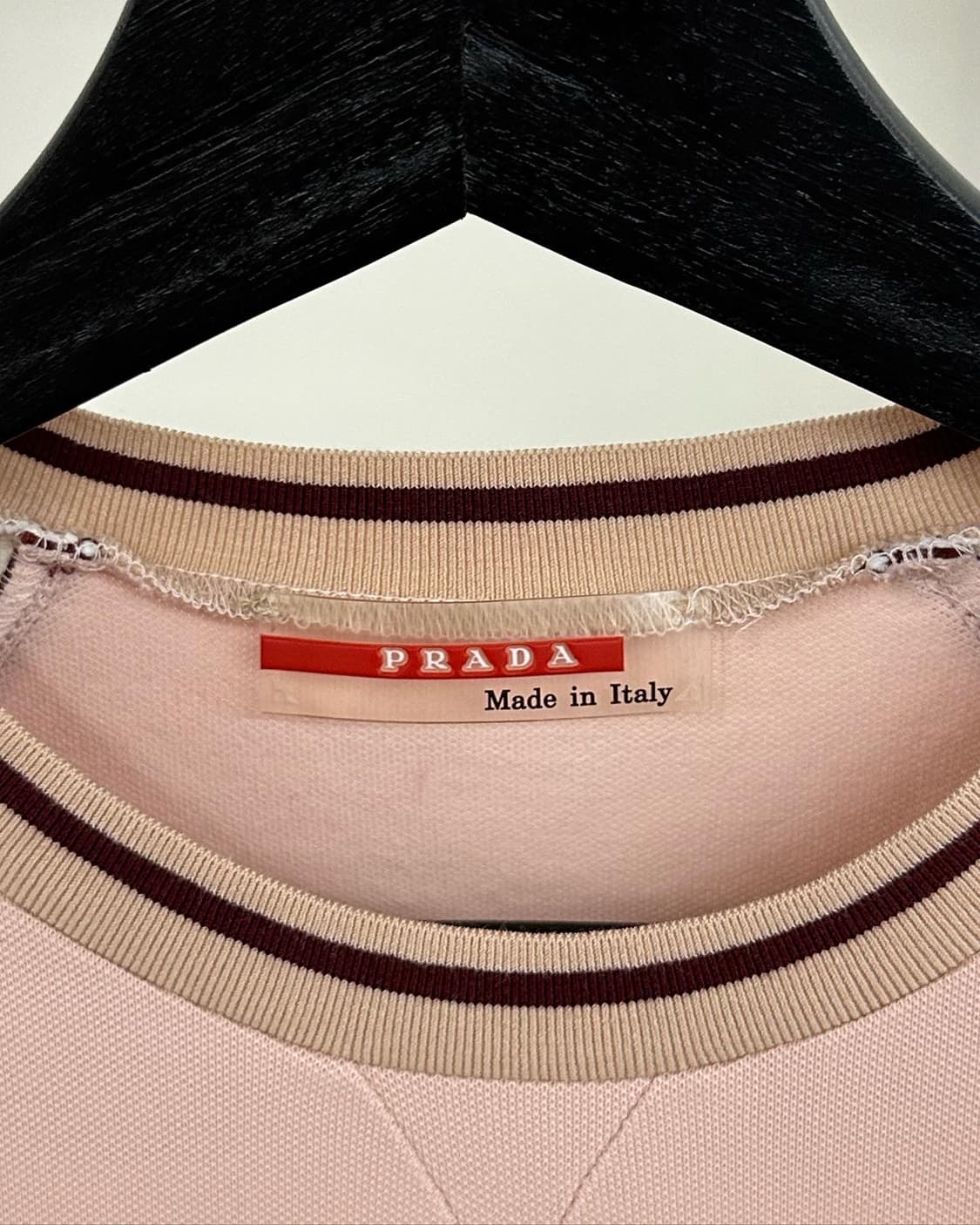 프라다 핑크 레드탭 코튼 하프티 상품이미지8