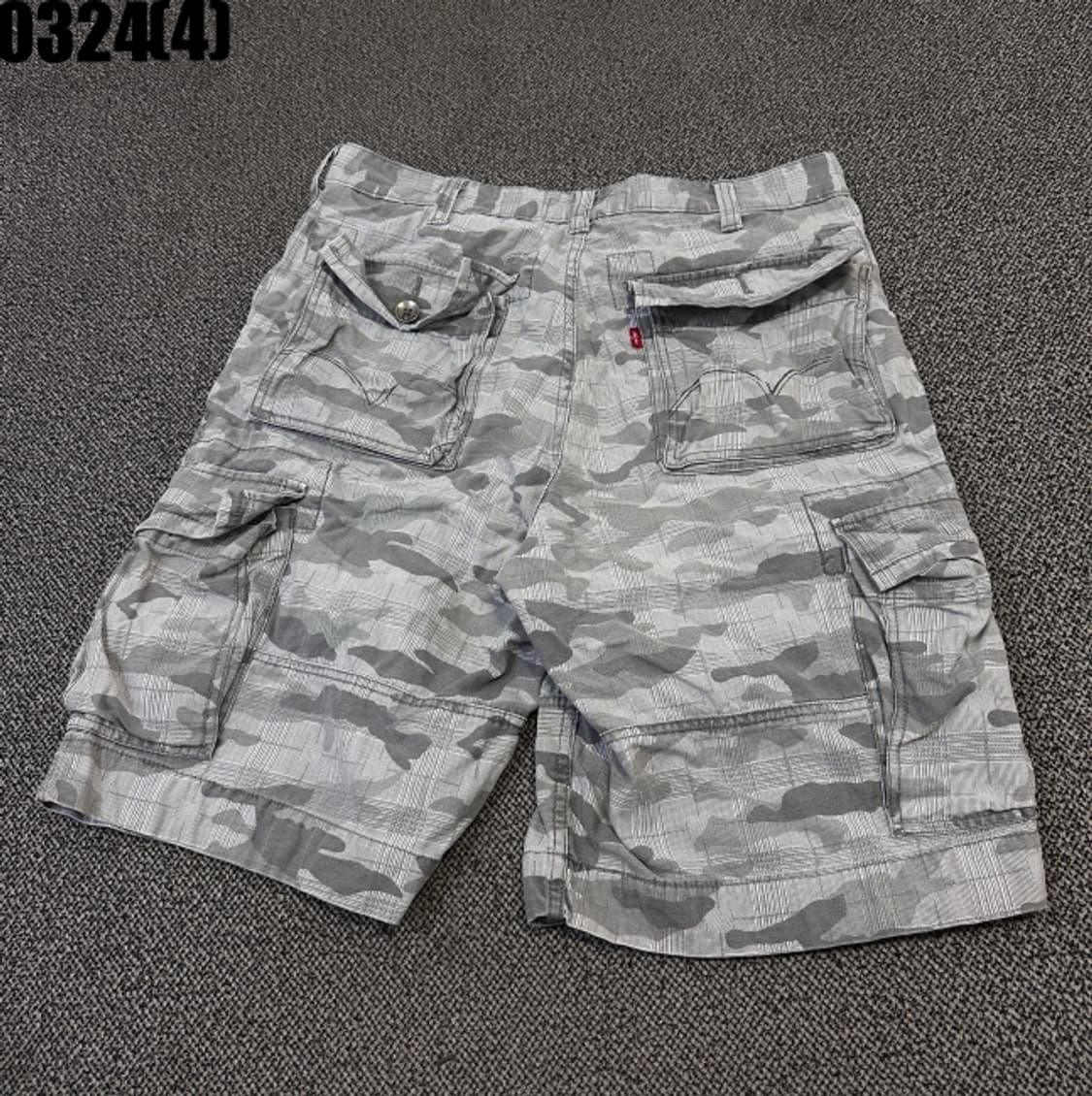 W34 리바이스 카고 반바지 회색 카모 패턴 0324(4) 상품이미지4