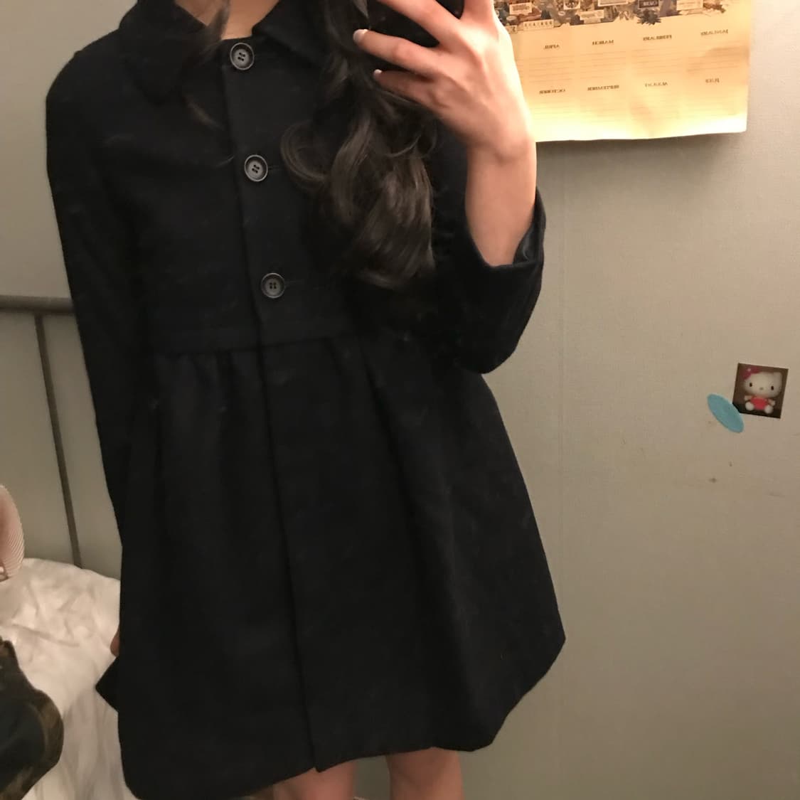 JPN Vintage 모리걸 라떼갸루 미소녀 울 코트 상품이미지1