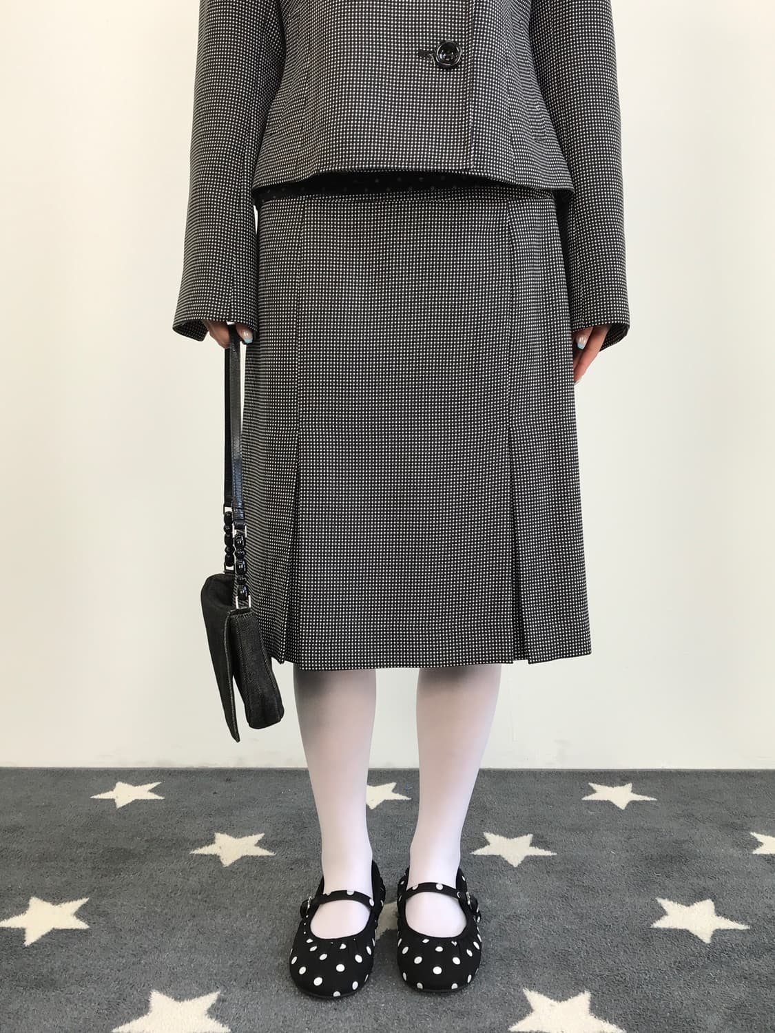 Jpn Micro-Dot Formal Skirt Suit Set(2pc) 상품이미지5